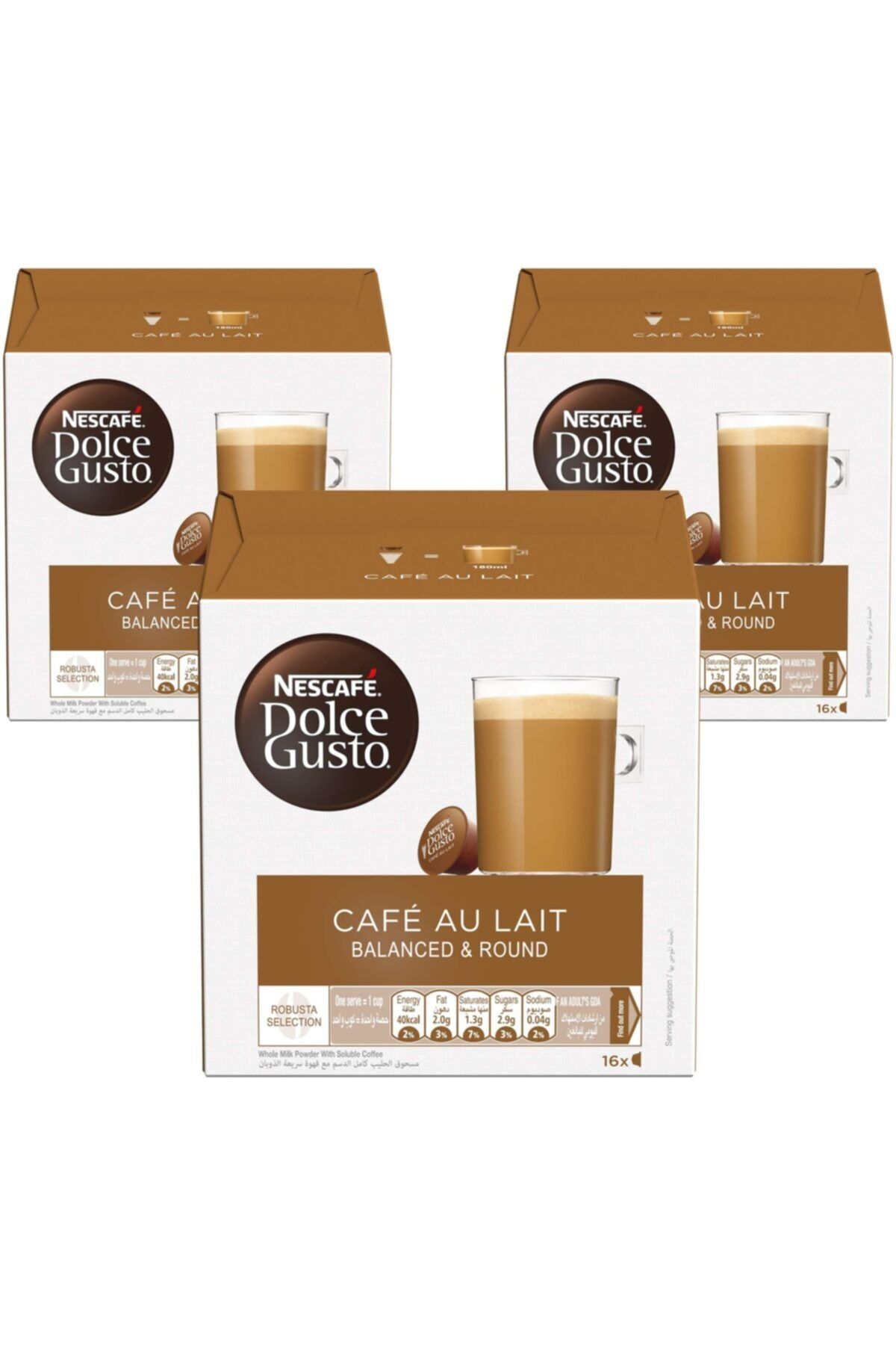 Nescafe Dolce Gusto Kapsül Cafe Au Lait 3 X 16