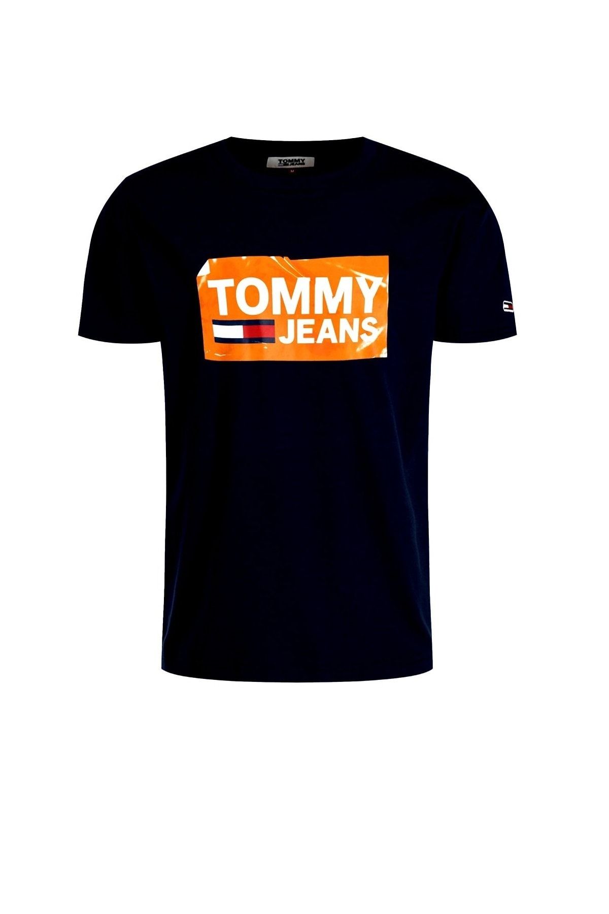 Tommy Hilfiger Erkek Siyah Tommy Jeans T-shirt Dm0dm06502