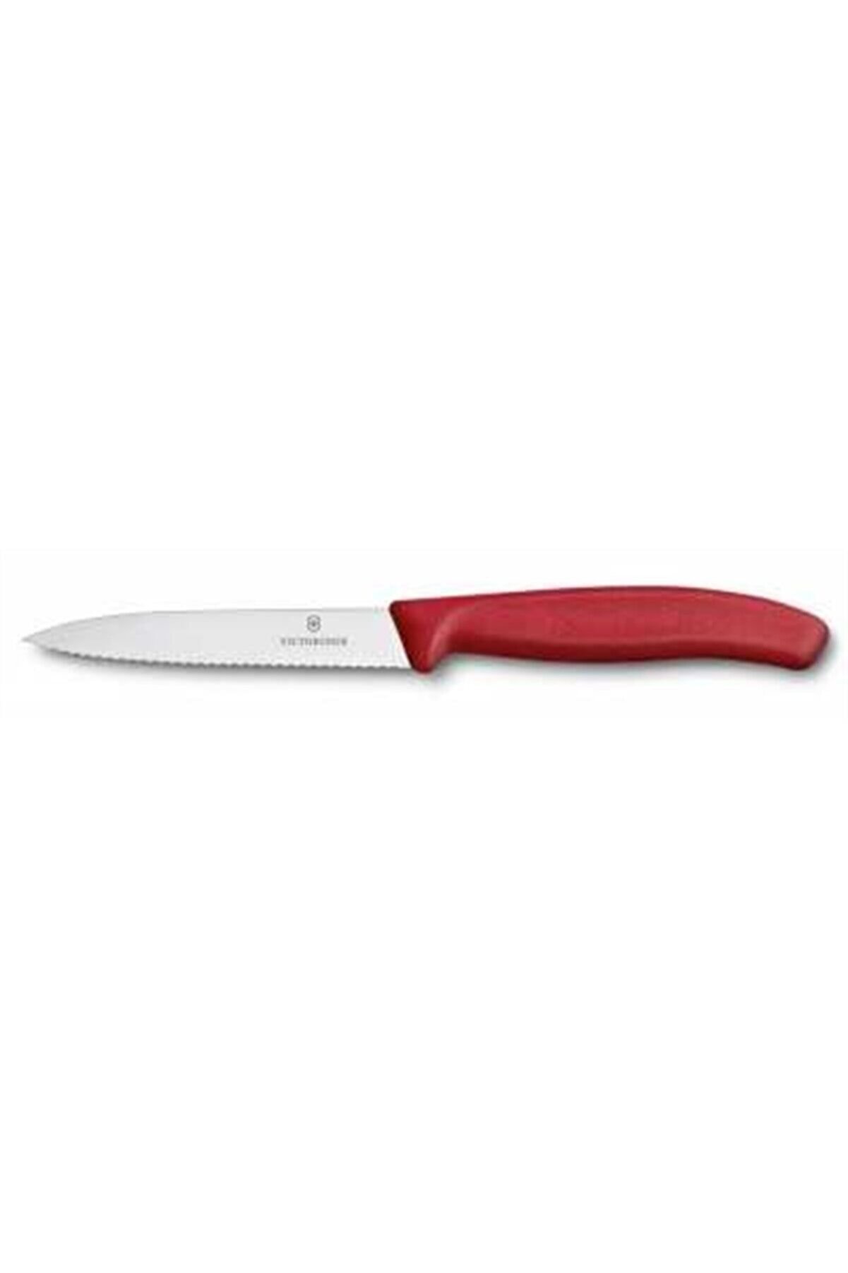 VICTORINOX 10cm Tırtıklı Soyma Bıçağı Kırmızı Bıçak 6.7731