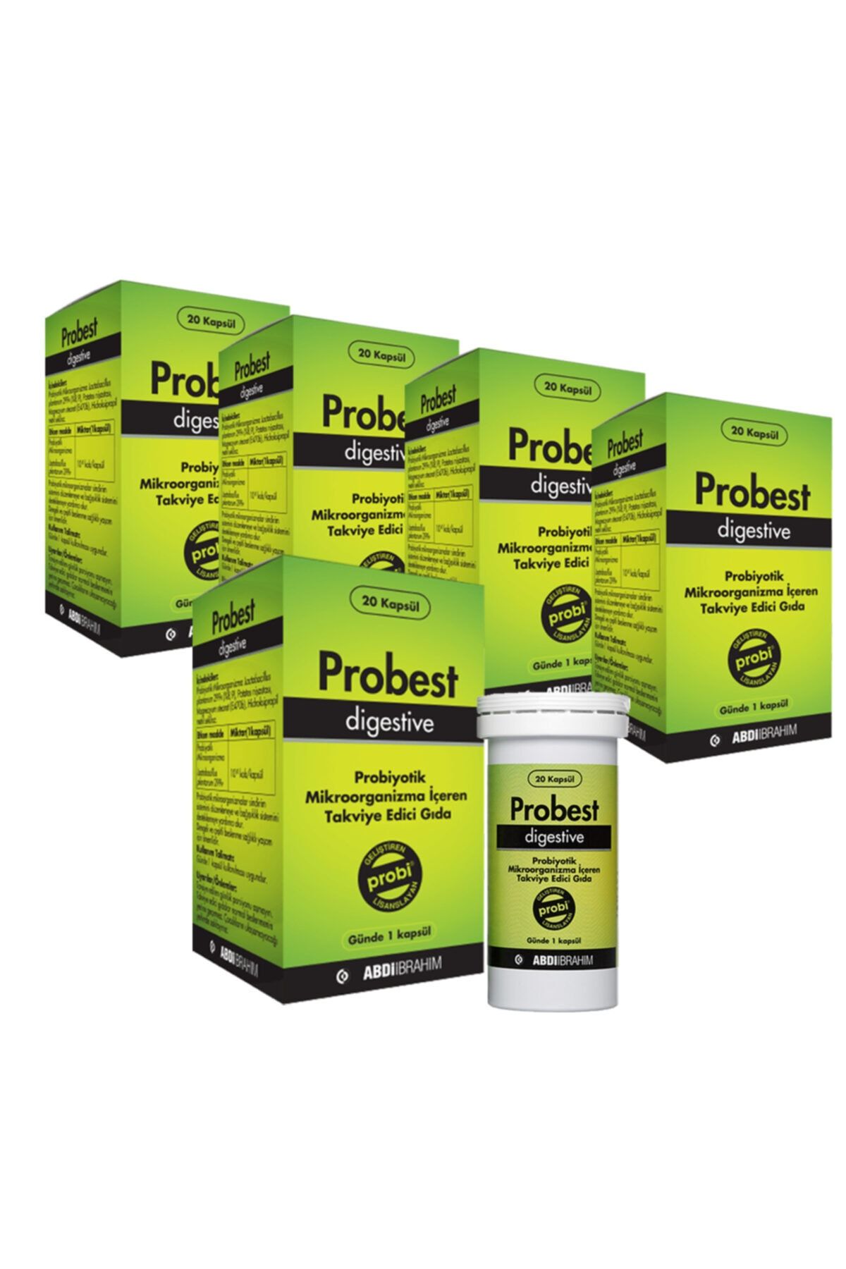 Probest Digestive Probiyotik 20 Kapsül X5 Adet