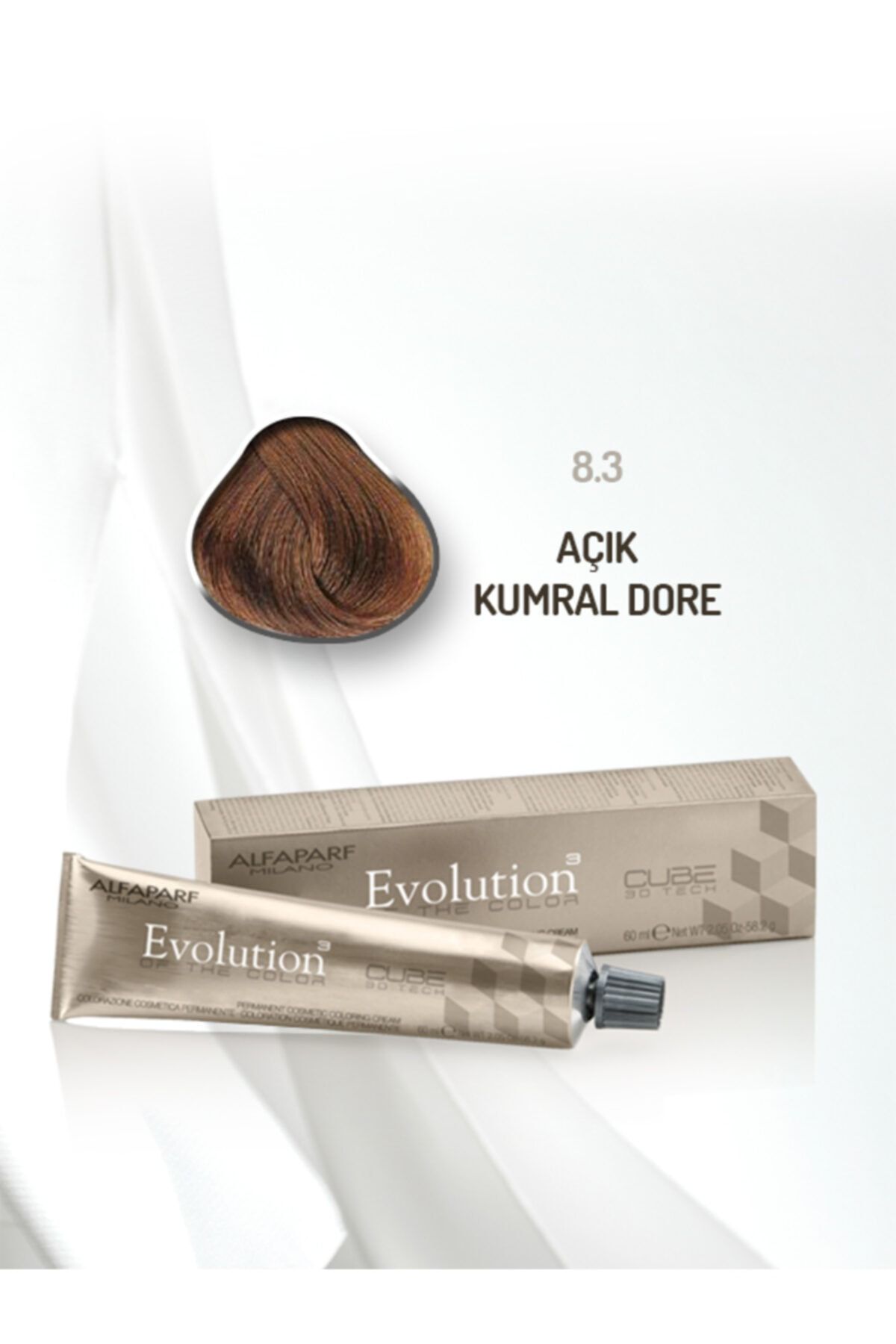 Alfaparf Evolution Saç Boyası 60 ml No: 8.3 Açık Kumral Dore