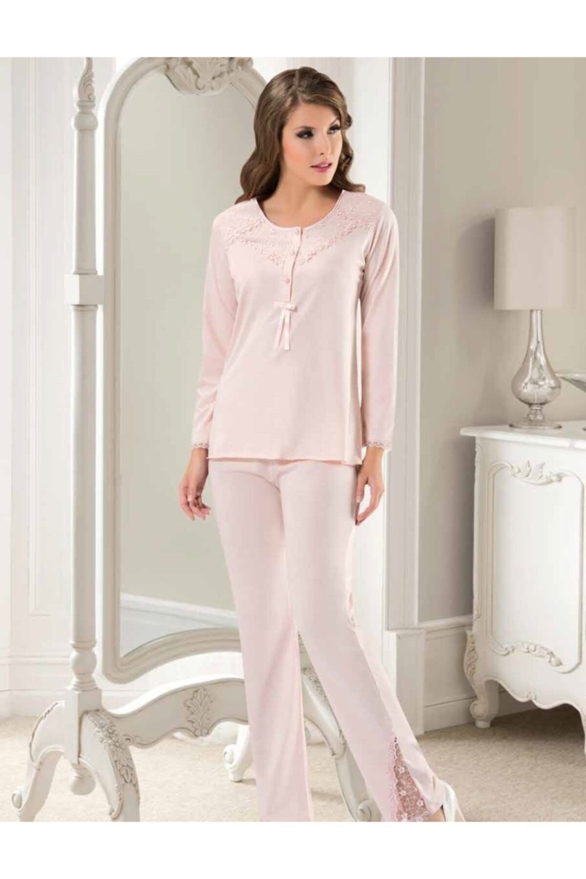 Xses Kadın Pembe Penye Pijama Takımı 2020