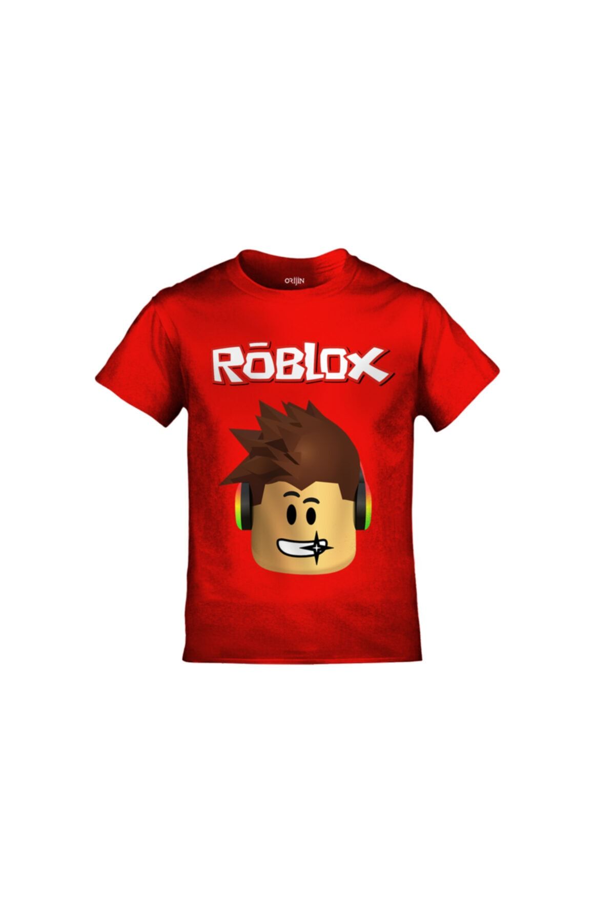 Orijin Tekstil Roblox Baskılı Kırmızı Çocuk Tshirt