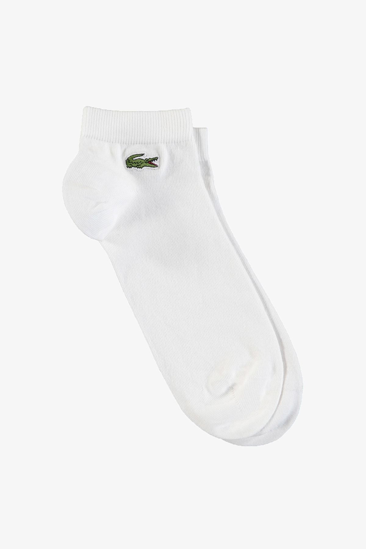 Lacoste Sport Unisex Kısa Beyaz 3'lü Çorap