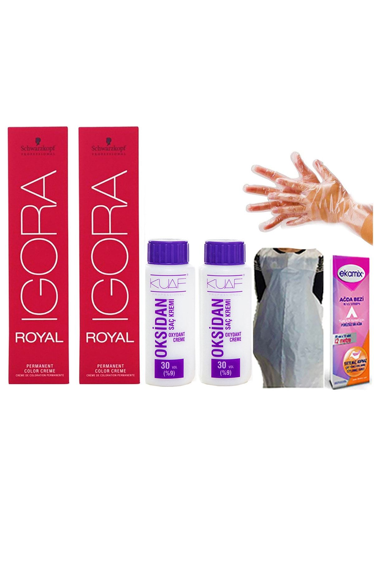 Igora Royal 9-98 Sarı Viyole Kızıl 2adet+oksidan 30vol 2adet.