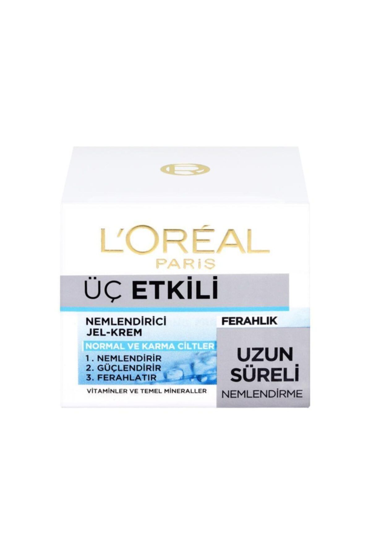 L'Oreal Paris Loreal Üç Etkili Ferahlık Yoğun Nemlendirici Jel Krem 50 Ml