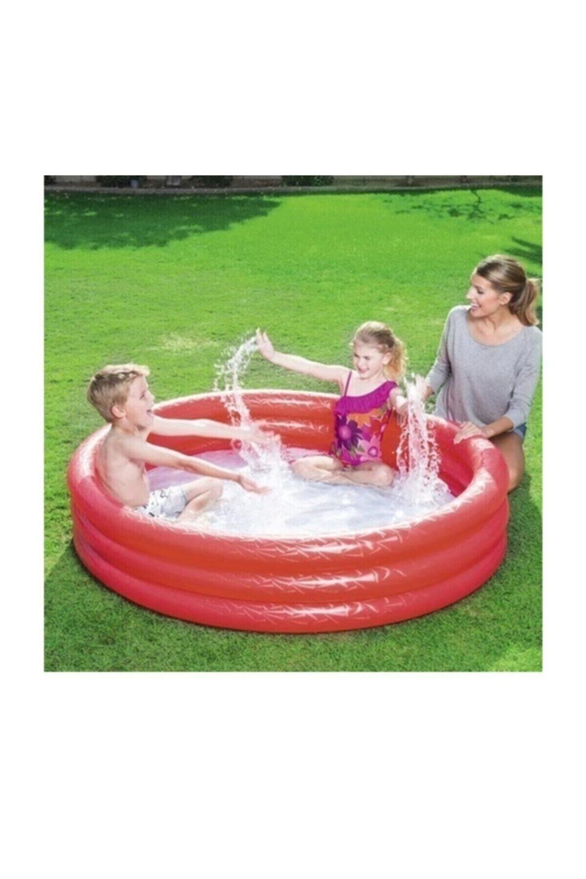 Bestway Renkli Çocuk Havuzu Kırmızı 122 cm X 25 cm