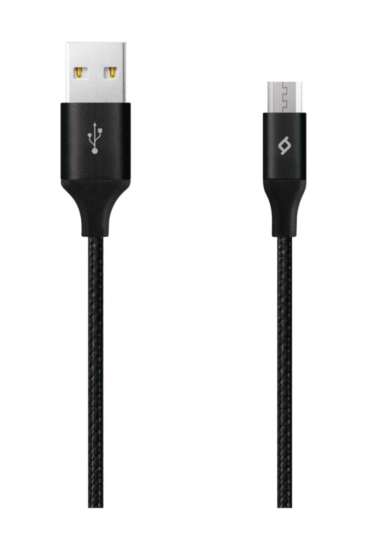 Ttec AlumiCable XL Micro USB Şarj Kablosu 2mt-Siyah