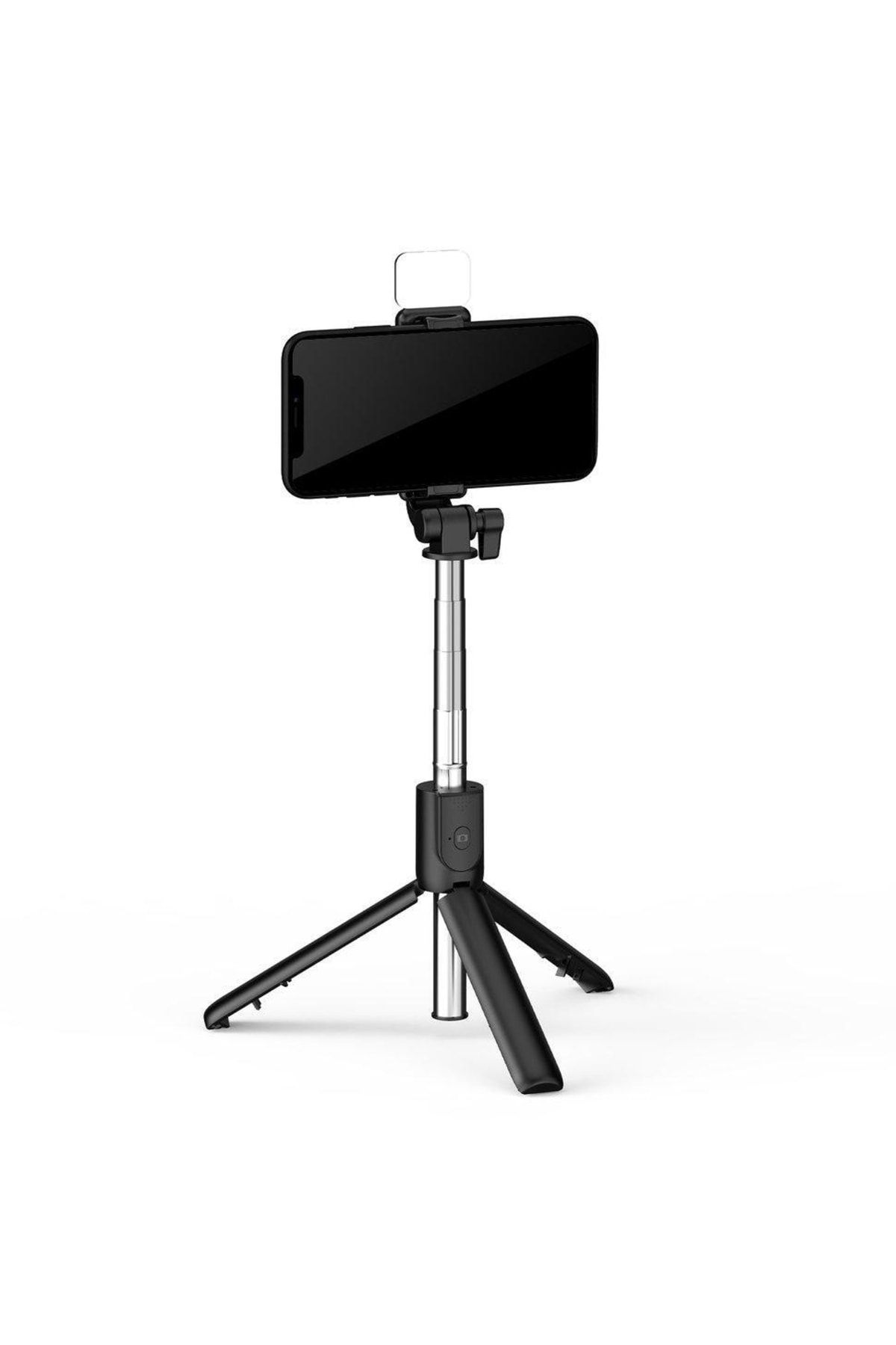 Genel Markalar Işıklı Mini Tripod Bluetooth Kumandalı Kablosuz Selfie Çubuğu Işıklı Şarjlı Yeni Model Youtuber