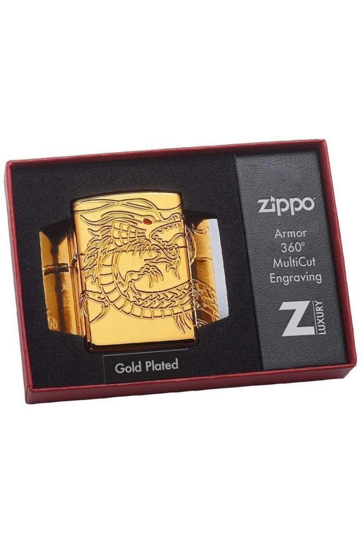 Zippo Armor Gold Plated Asian Dragon Çakmak