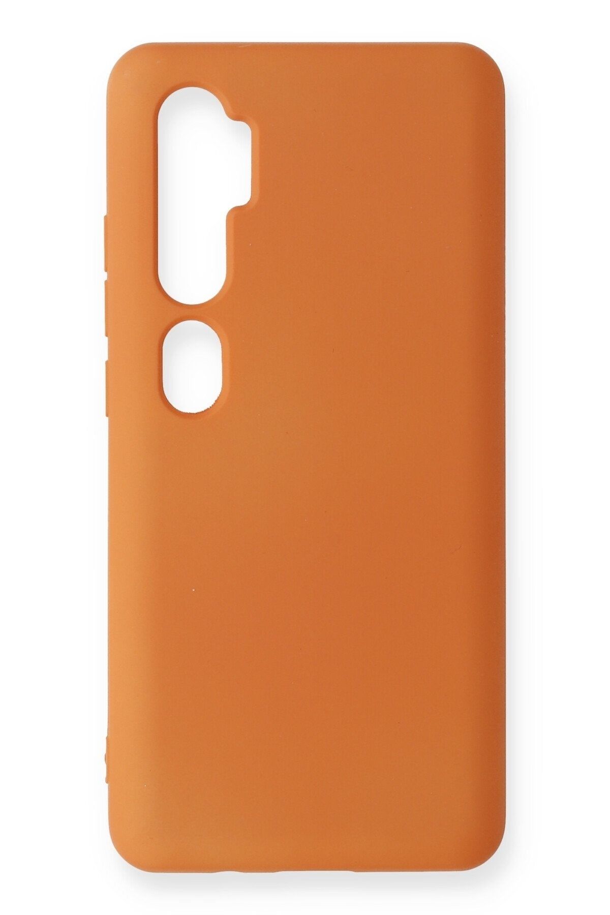 NewFace Xiaomi Mi Note 10 Pro Kılıf Nano Içi Kadife Silikon - Turuncu