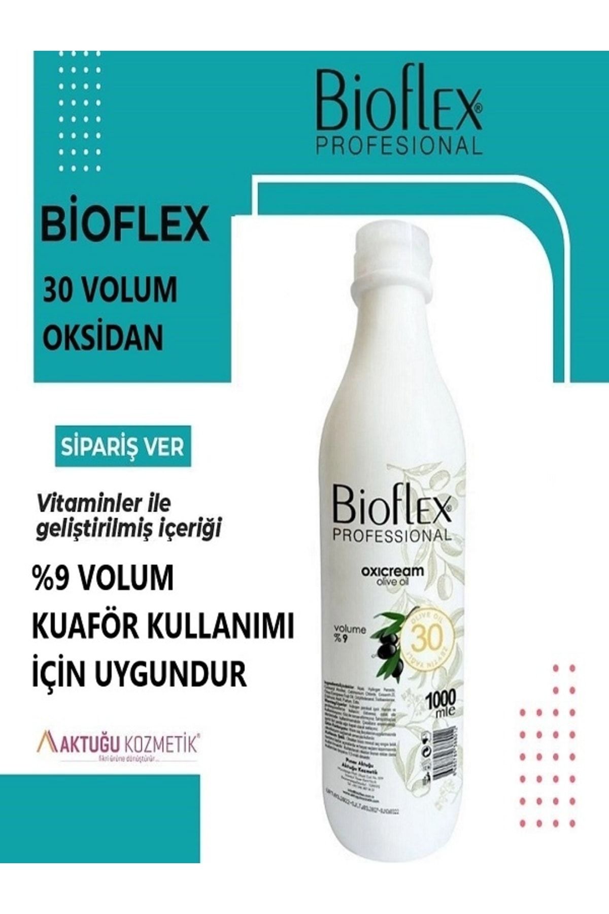 Bioflex Oksidan Peroksit 1000ml 30 Vol Zeytin Yağlı 8680789388012
