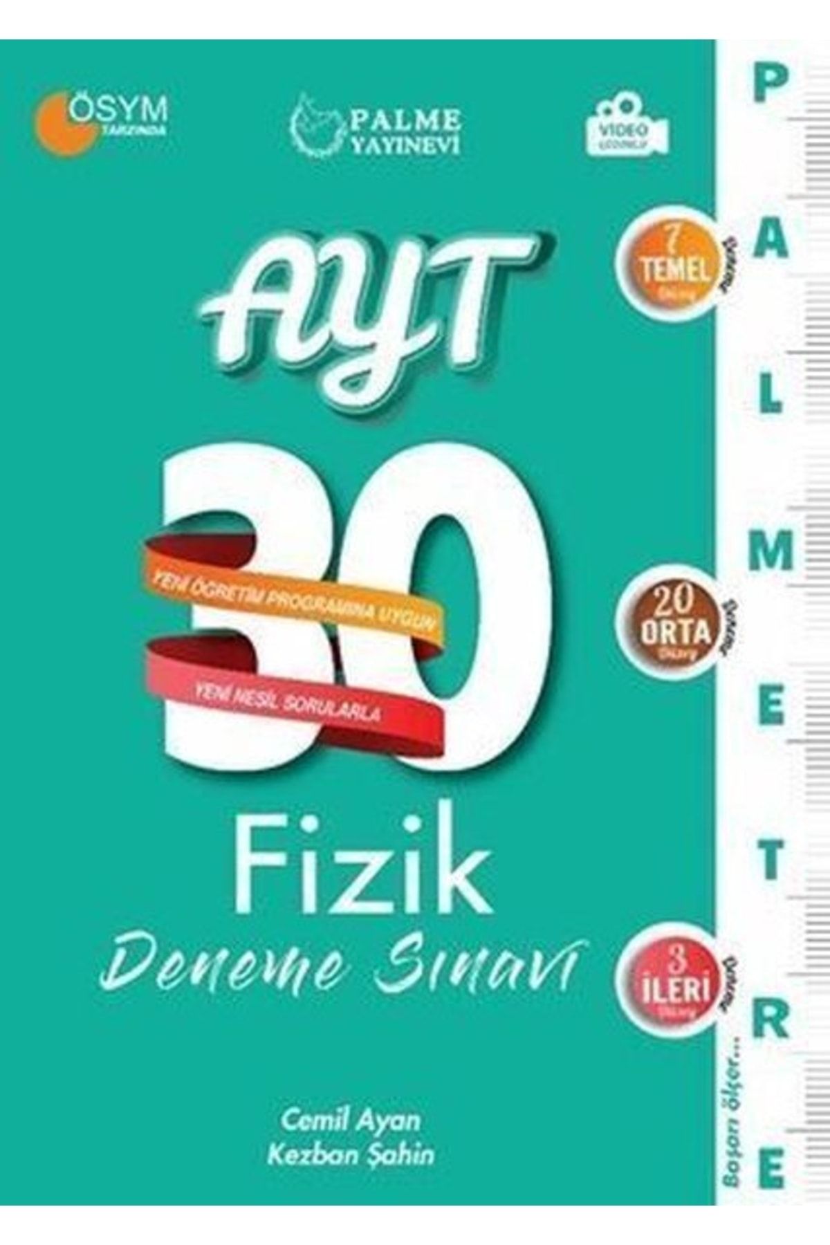 Palme Yayınevi Palme Ayt Fizik Palmetre Serisi 30 Deneme