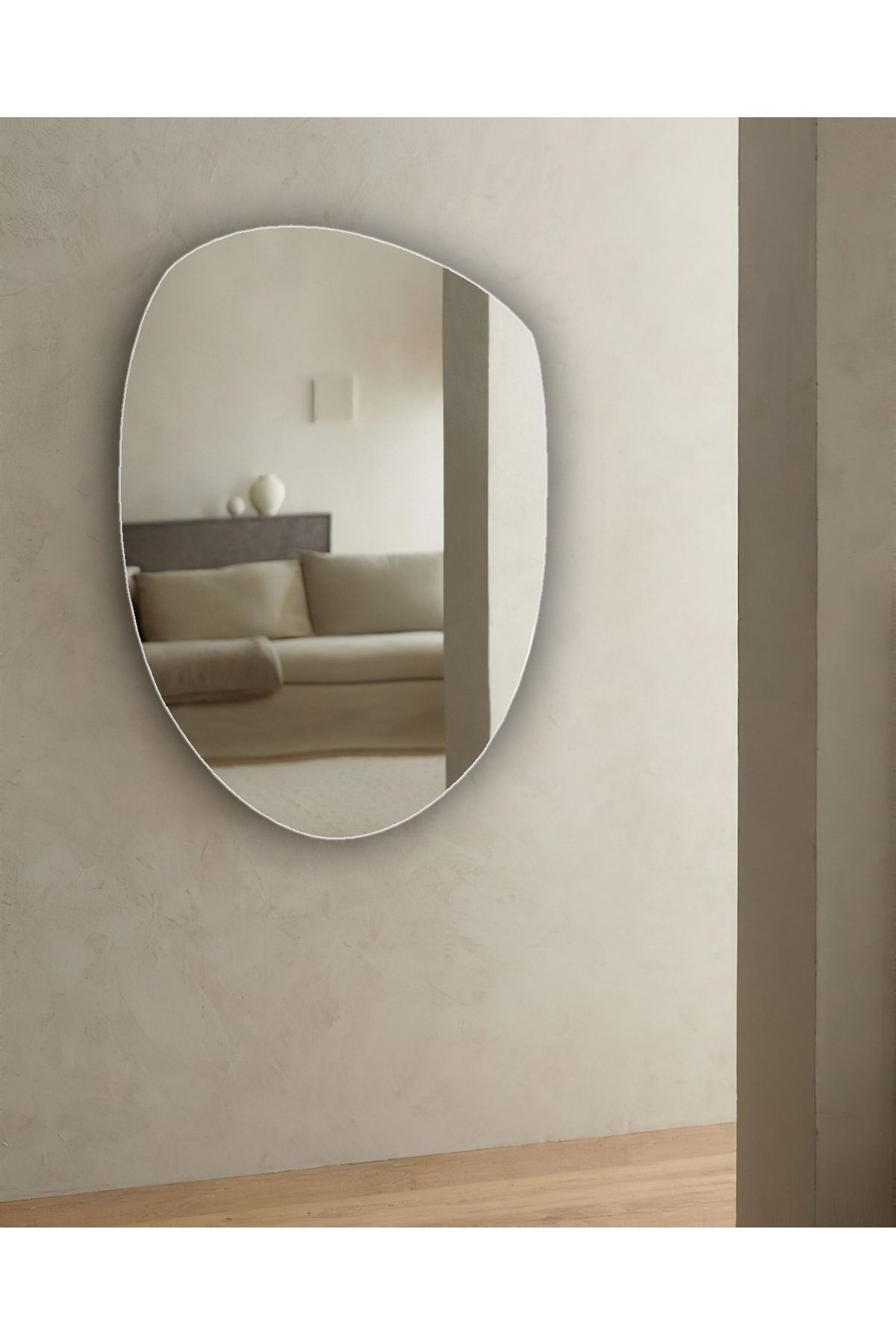 FNC CONCEPT Duvar Konsol Ayna Asimetrik Dekoratif Modern Ayna 65x90 Cm