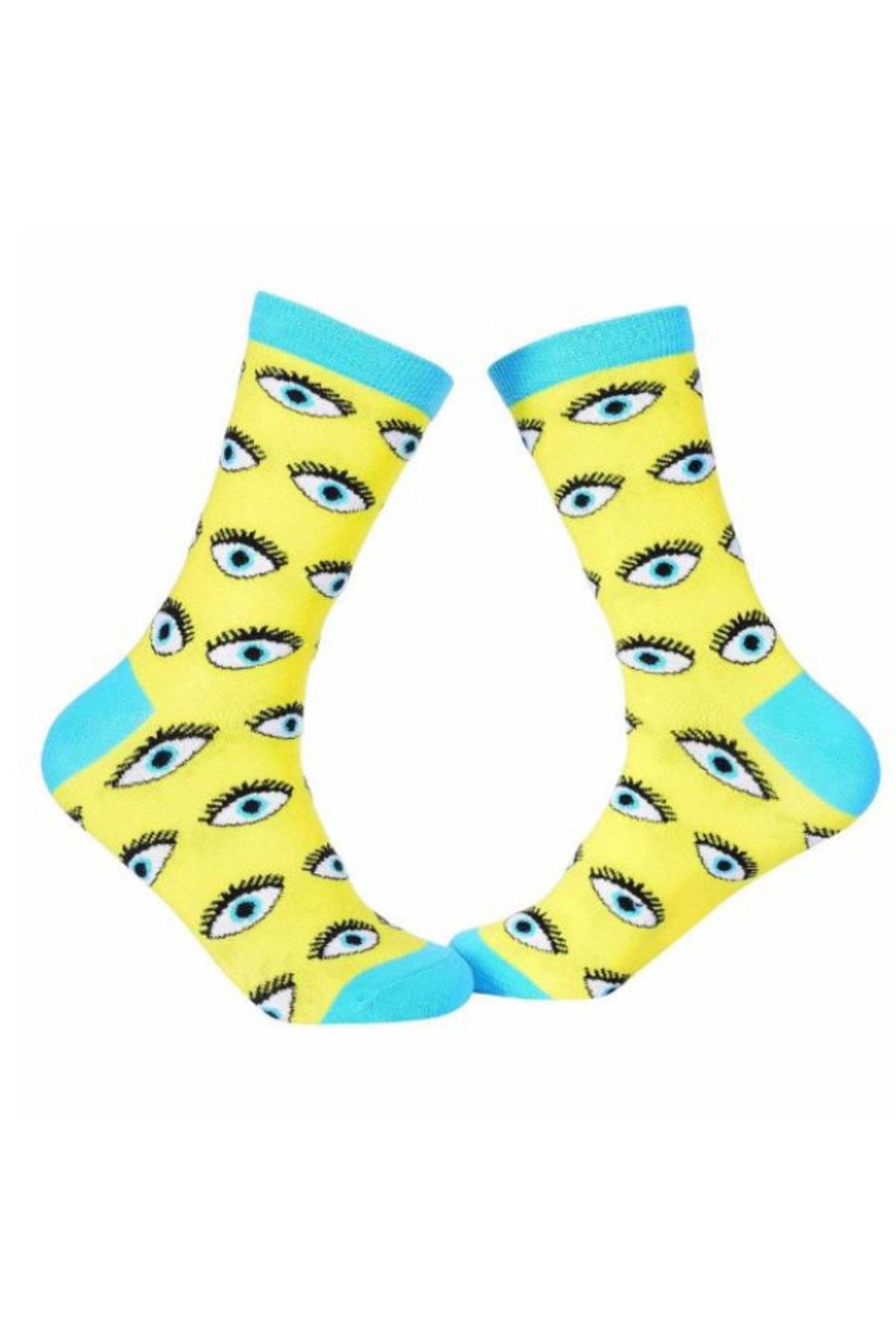 Happy Socks Ithal Özel Seri Unisex Blue Eyes Renkli Soket Çorap