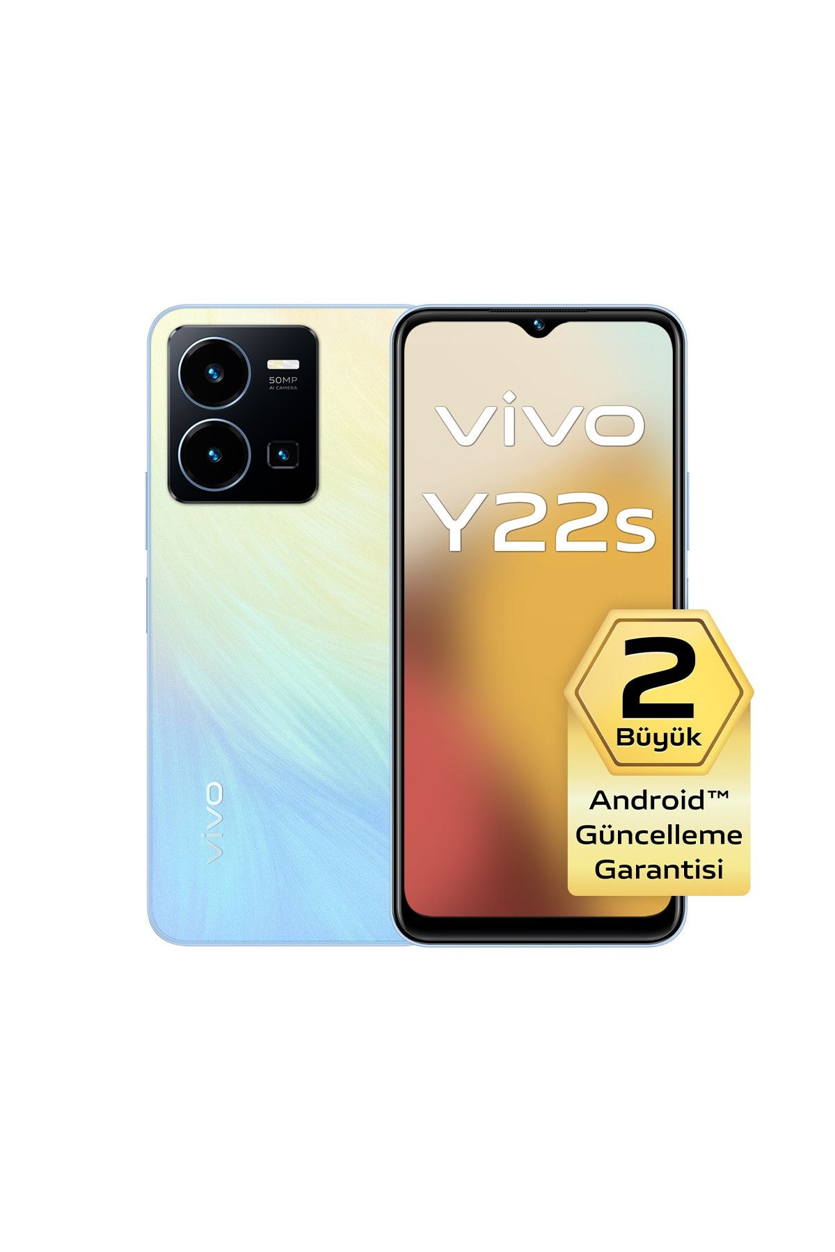 vivo Y22s 128 GB 6 GB RAM Sarı Cep Telefonu (vivo Türkiye Garantili)