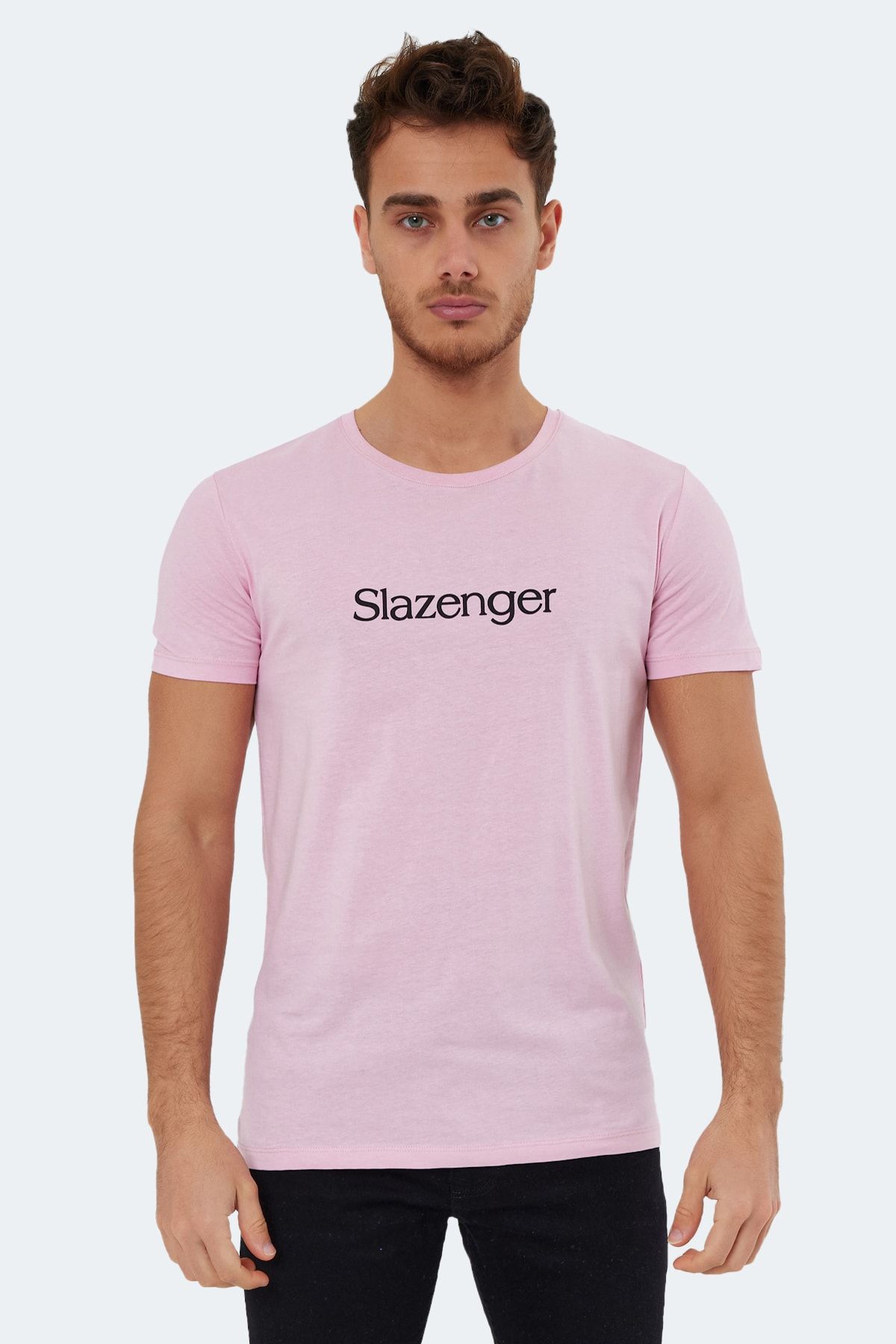 Slazenger Sabe Erkek T-shirt Açık Pembe