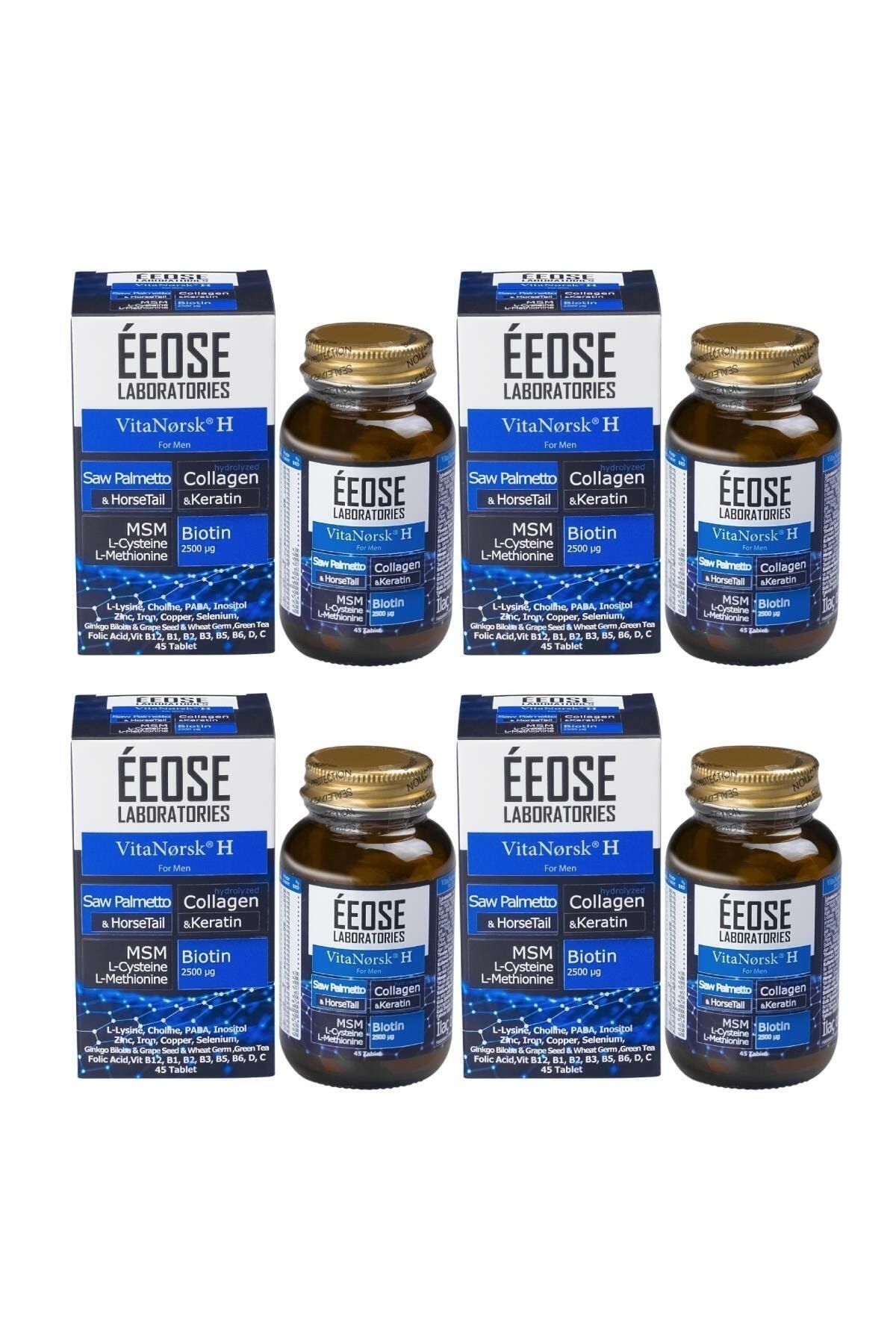 Eeose Vitanorsk H For Men (saç Dökülmesine Karşı, 45 Tablet) - 4 Adet