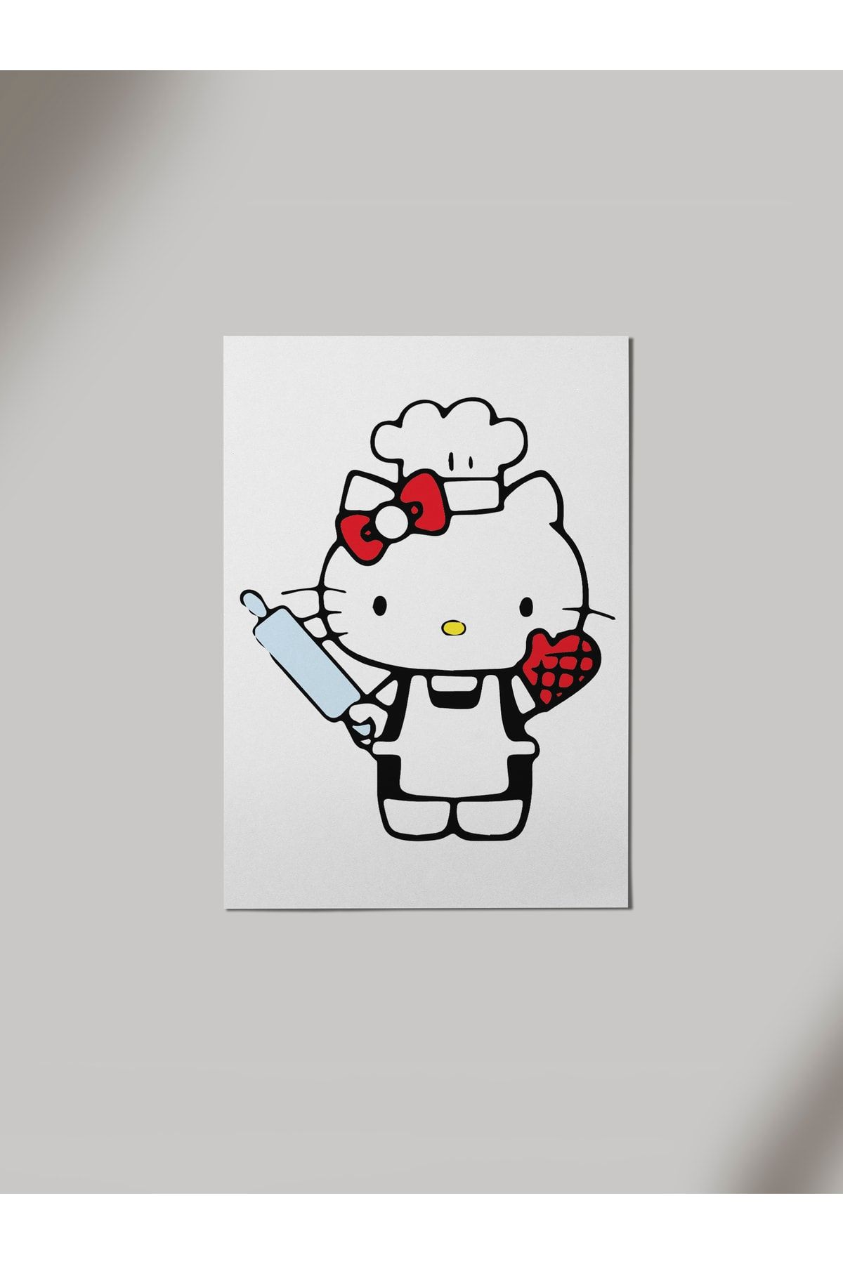 Panorama Ajans Hello Kitty Mutfak Aşçı Anneler Günü Ahşap Poster Tablo