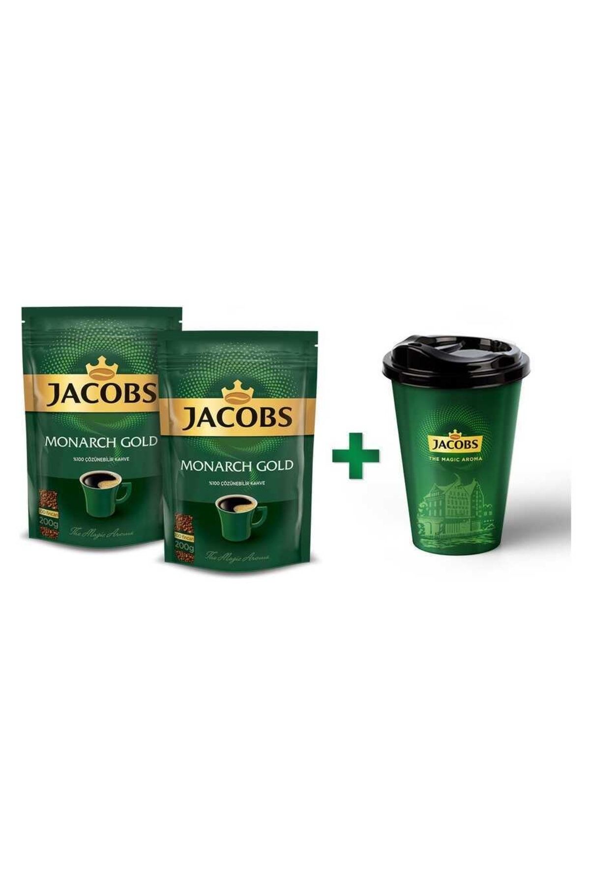 Jacobs 2 Adet Monarch Gold Kahve 200gr + Thermo Cup