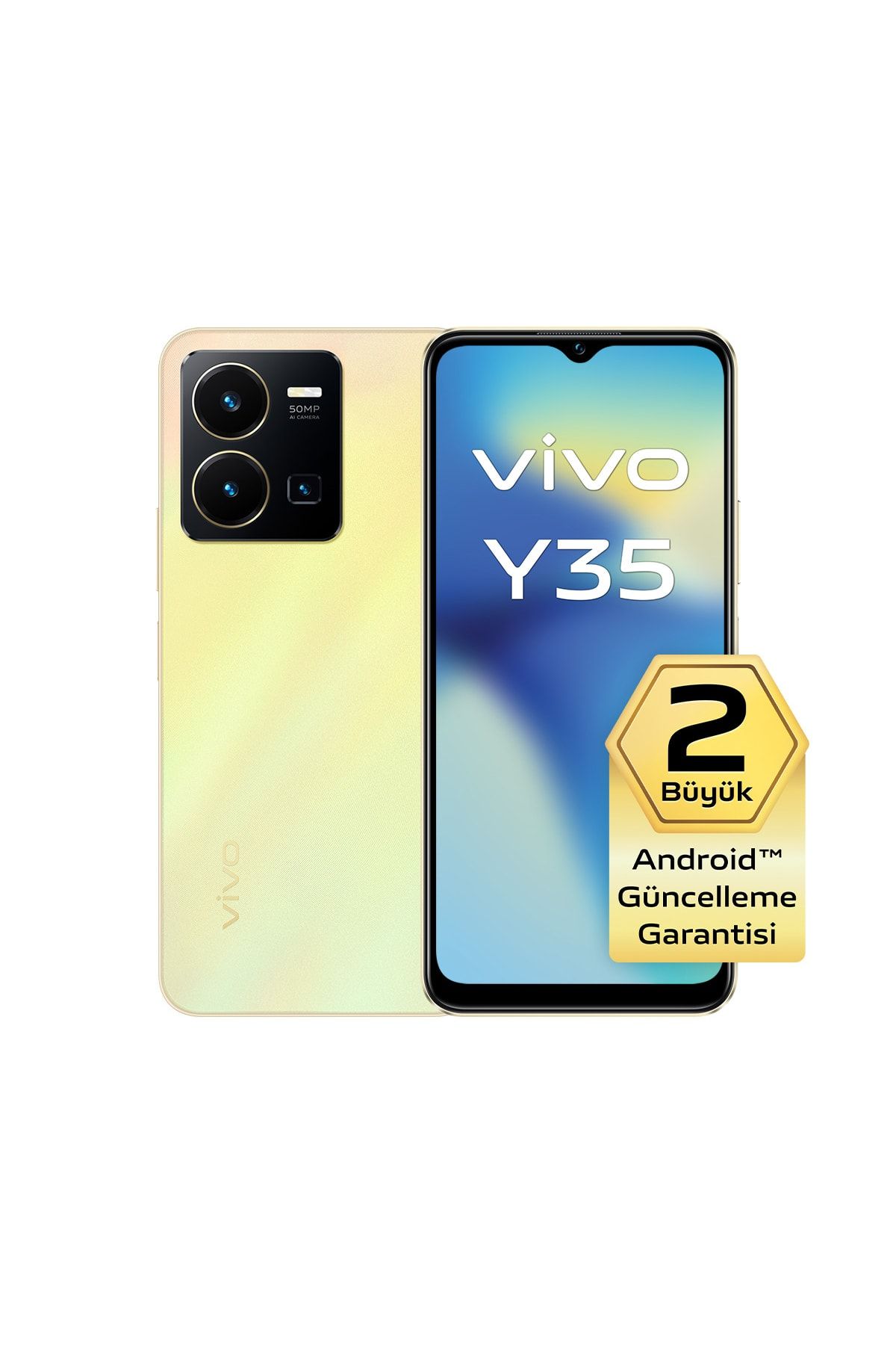 vivo Y35 256 GB 8 GB RAM Sarı Cep Telefonu (vivo Türkiye Garantili)