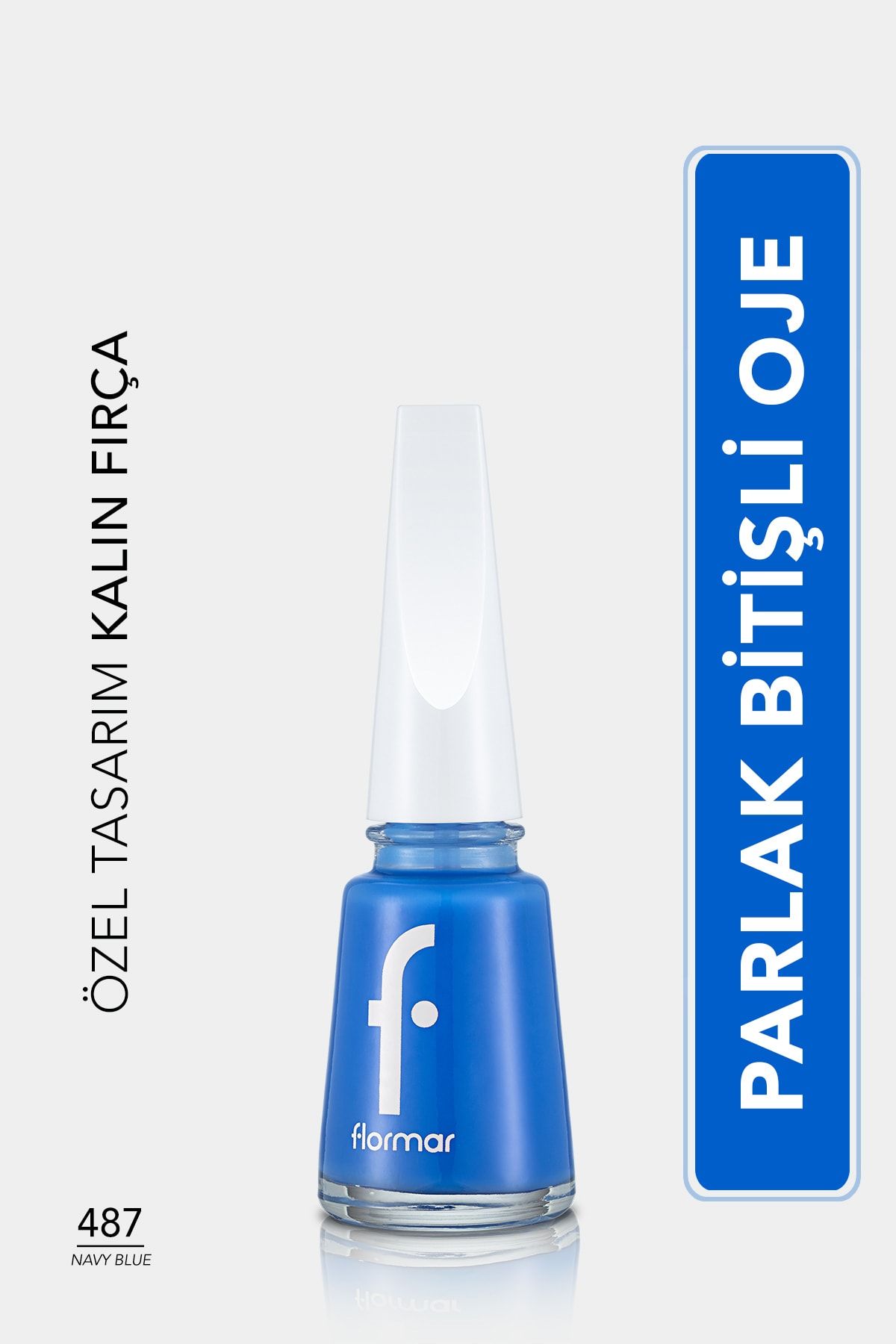Flormar Nail Enamel Yüksek Pigmentli & Parlak Bitişli Oje Fne-487 Navy Blue