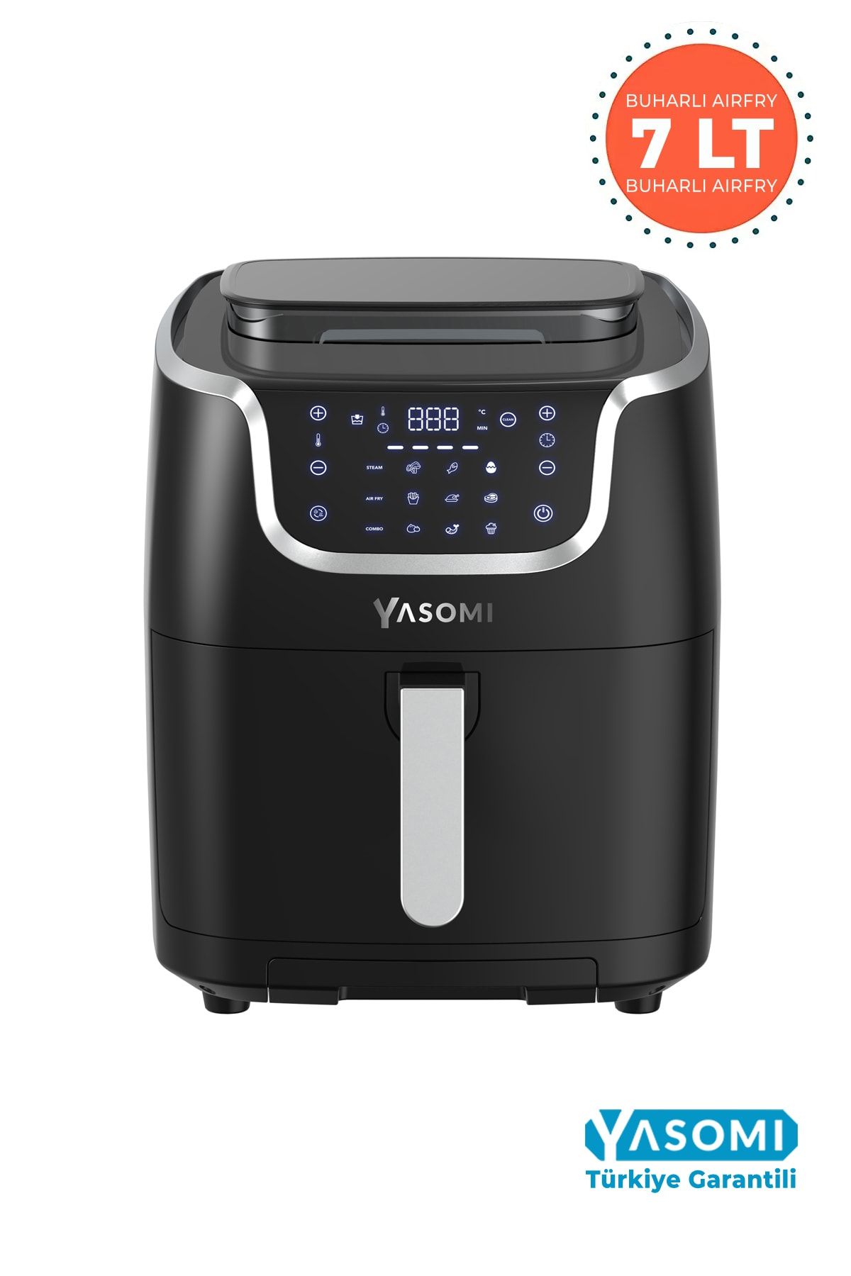 Yasomi Y77 Xxl Buharli Airfryer Fritöz 7lt 1700w Siyah ( Türkiye Garantili )