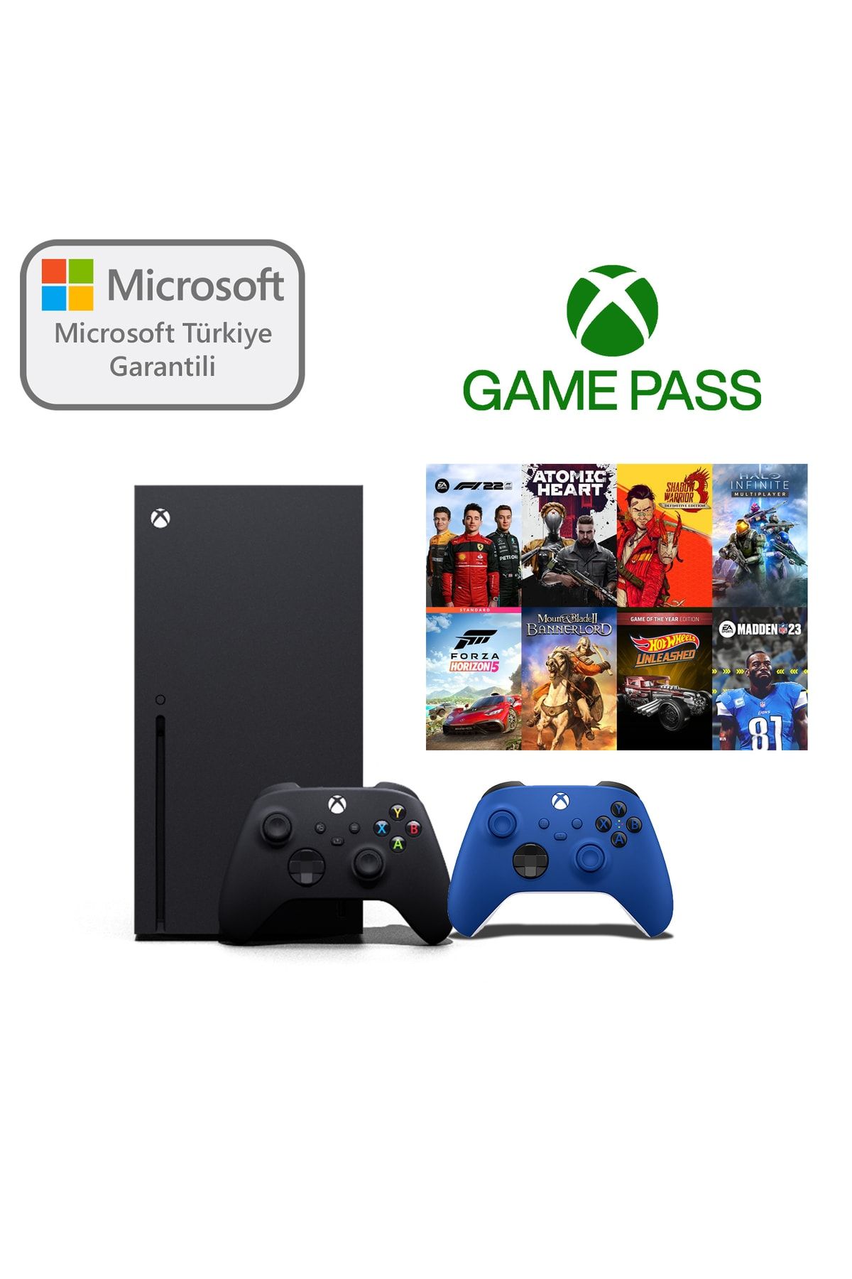 Microsoft Xbox Series X 1tb Ssd Oyun Konsolu + 1kol Mavi + 1yıl Live Gold + Gamepass