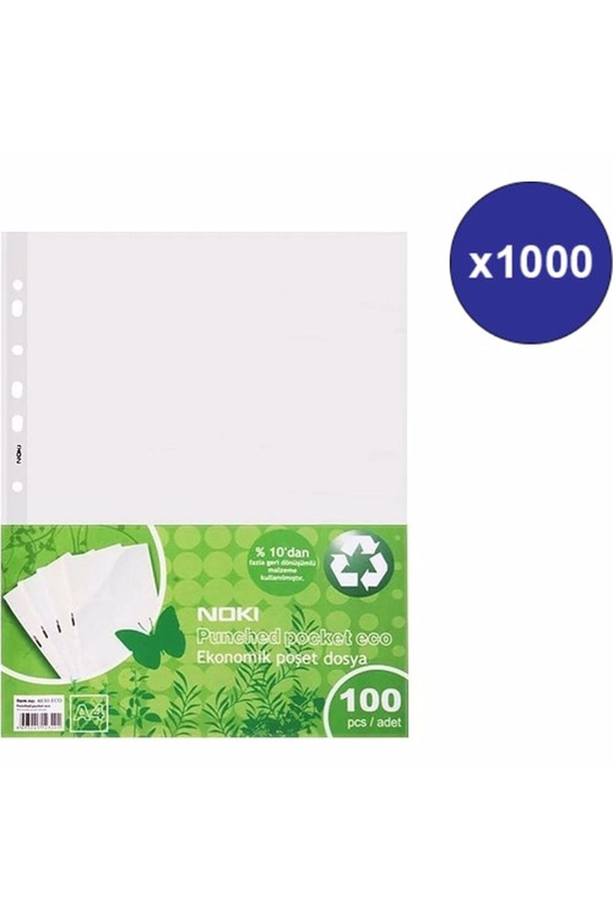 Noki Eco Poşet Dosya A-4 1000 Adet