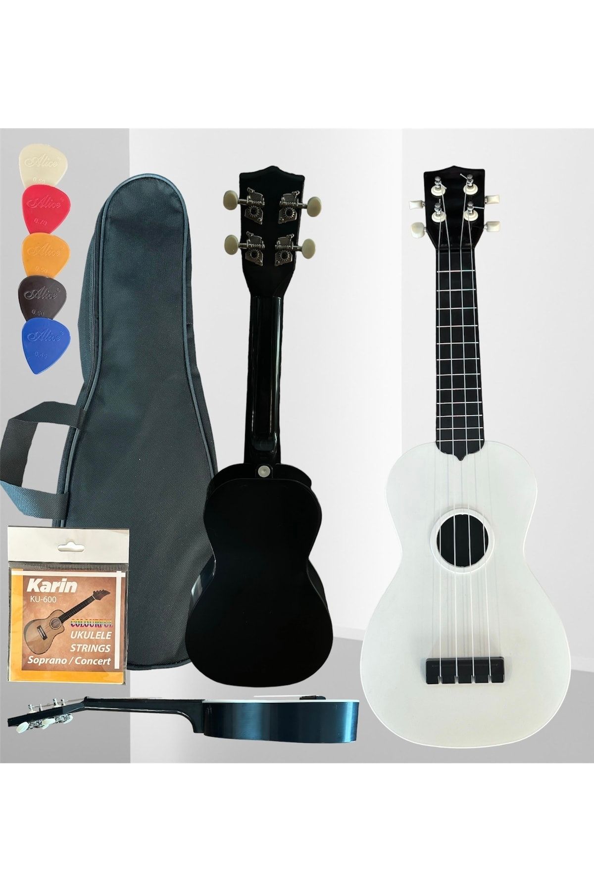 Gonzales Xu2101 - 4 Telli Ukulele (BEYAZ) (ÇANTA PENA TEL)