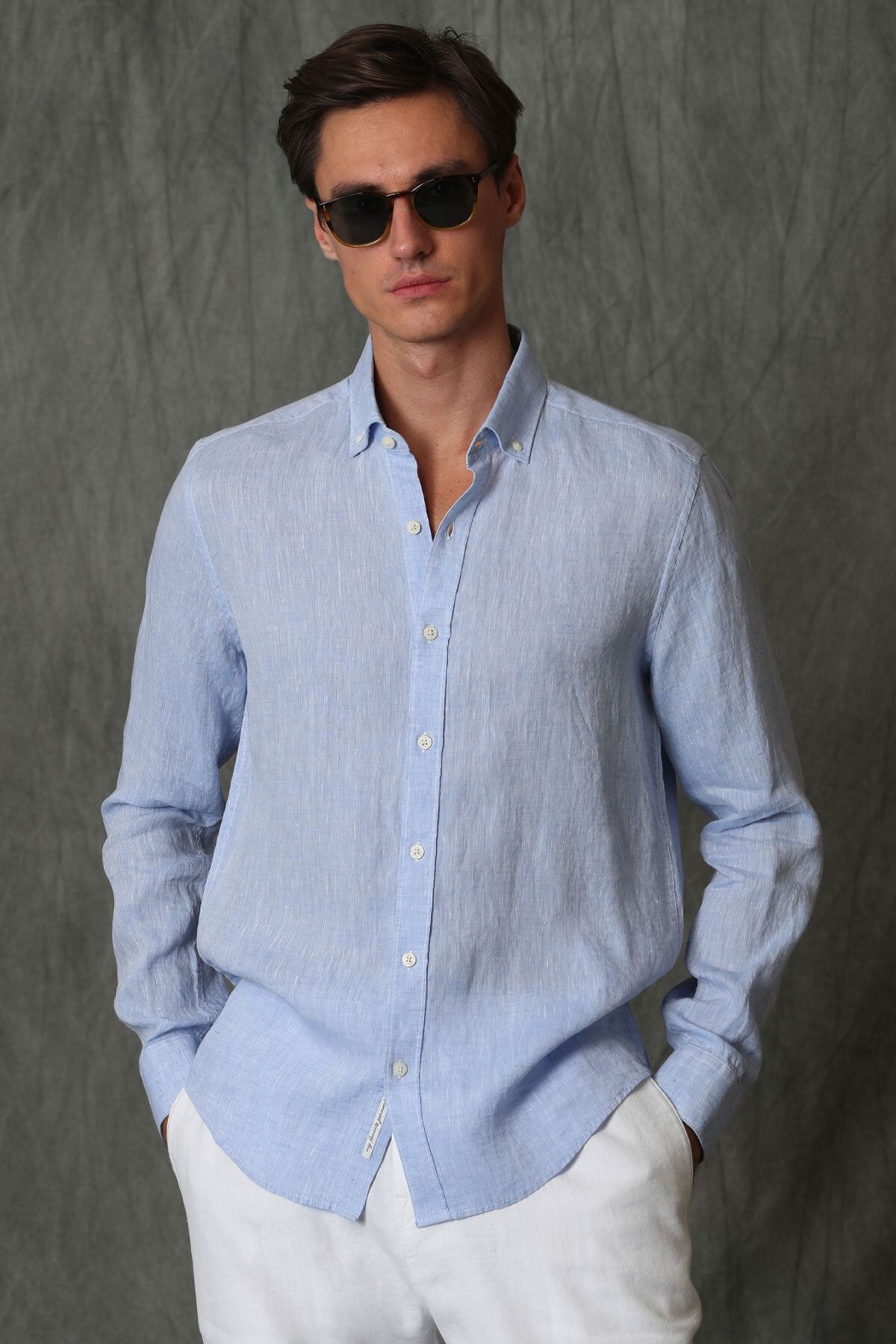 Lufian Pitaya Erkek Smart Gömlek Comfort Fit Açık Mavi