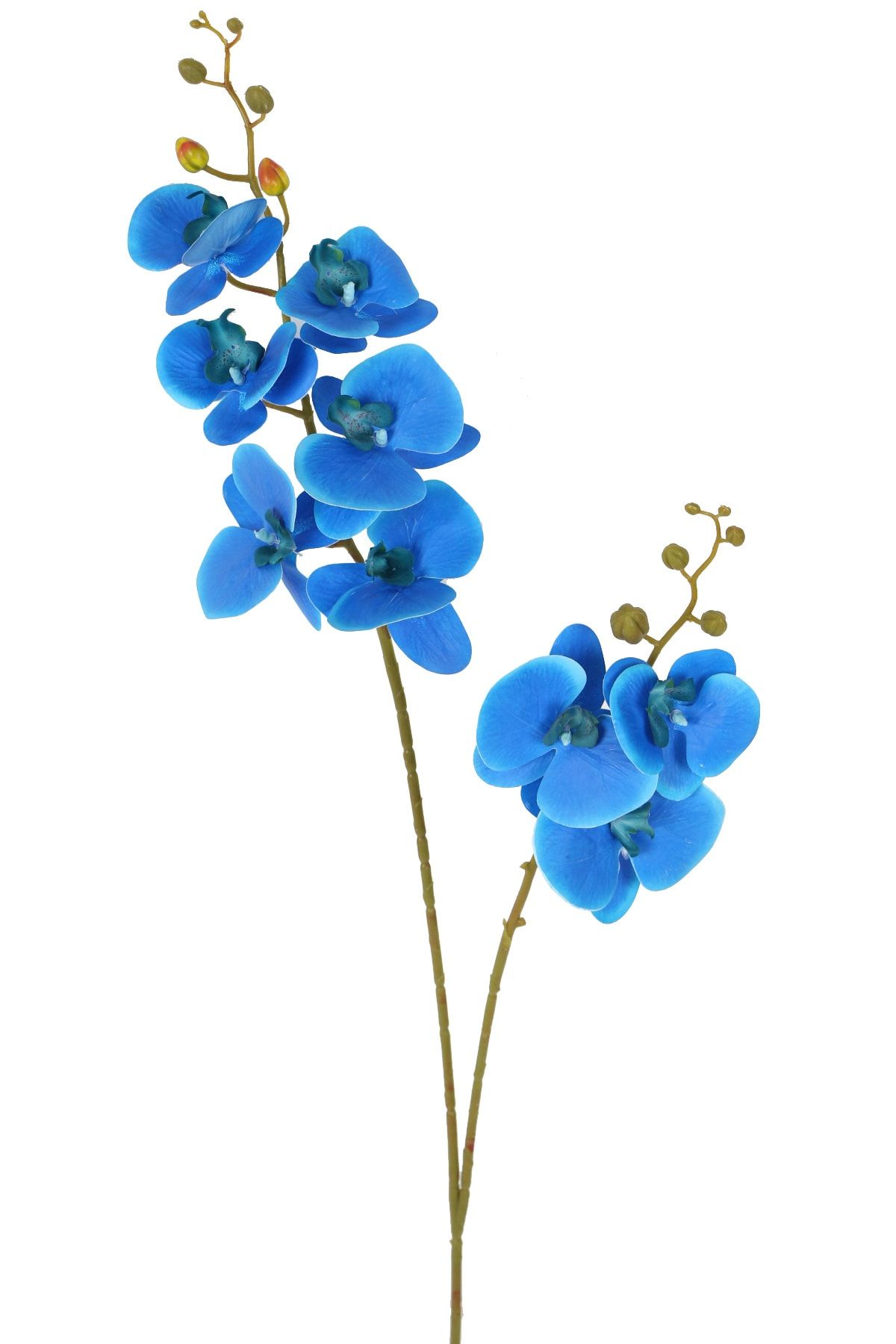 Yapay Çiçek Deposu Yapay 3d Mavi Islak Orkide Çiçeği 90 Cm