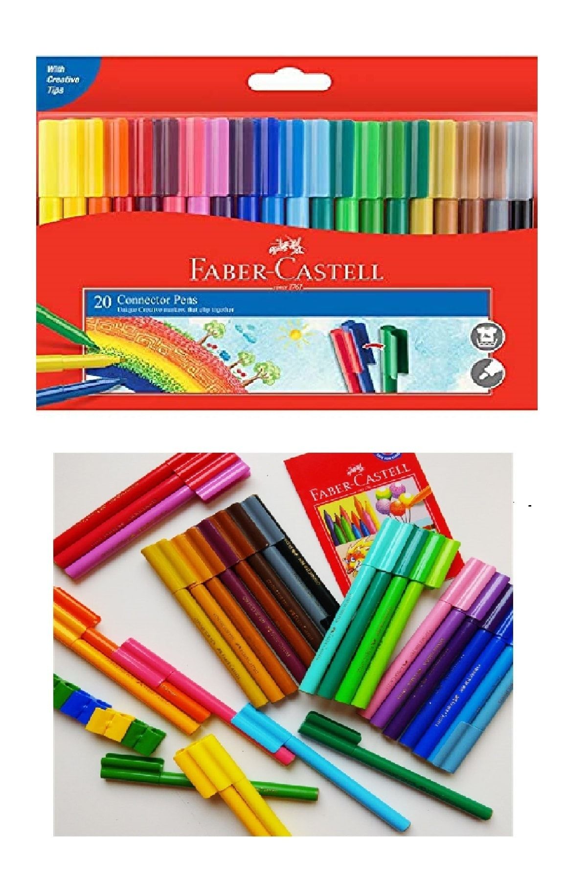 Faber Castell Keçeli Kalem 20 Li Eğlenceli 1 Adet