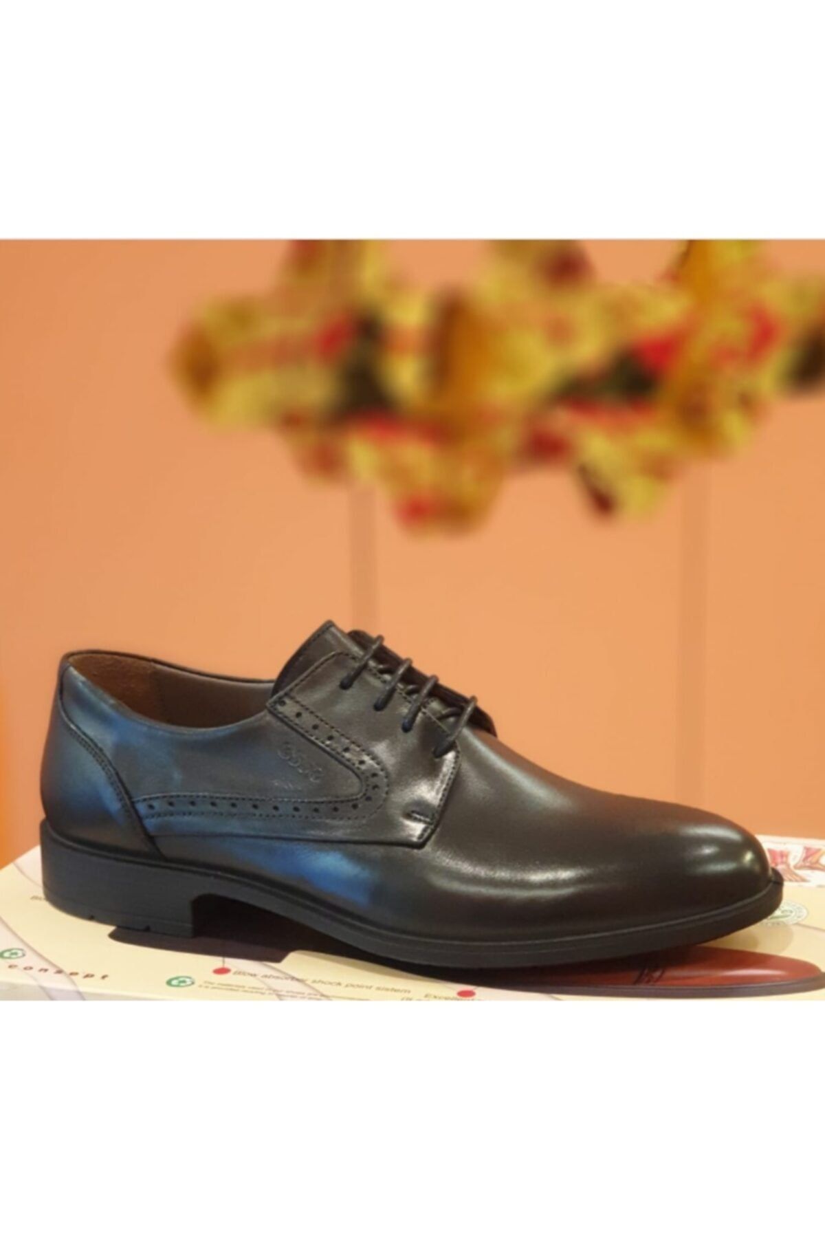 Esse Comfort Sistem Doğal Deri Bağcıklı Siyah Renk Enjeksiyon Taban Erkek Rahat Günlük Ayakkabı27141
