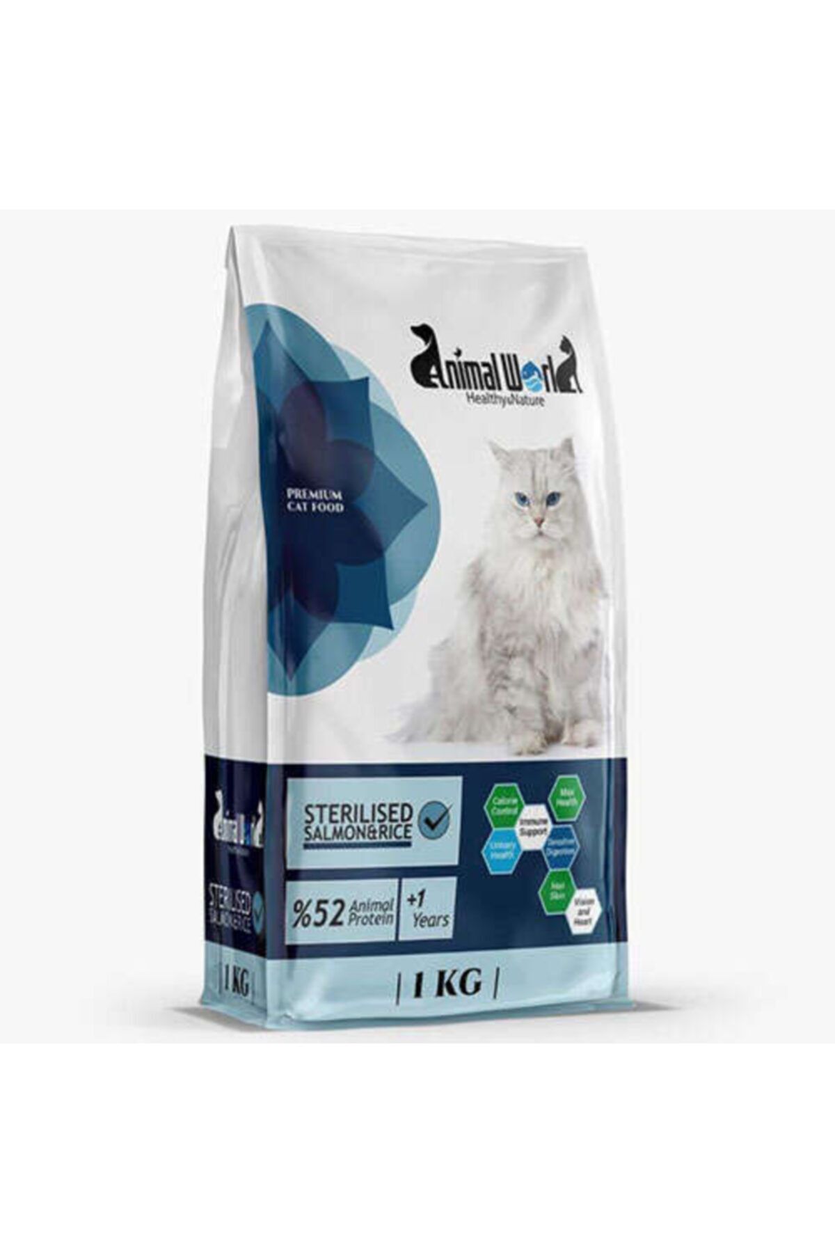 Animal World Sterilised Somonlu Kısırlaştırılmış Kedi Maması 1 kg