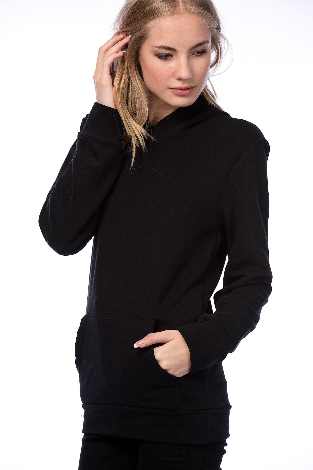 Mightee Kadın Siyah Sweatshirt - MWHD701