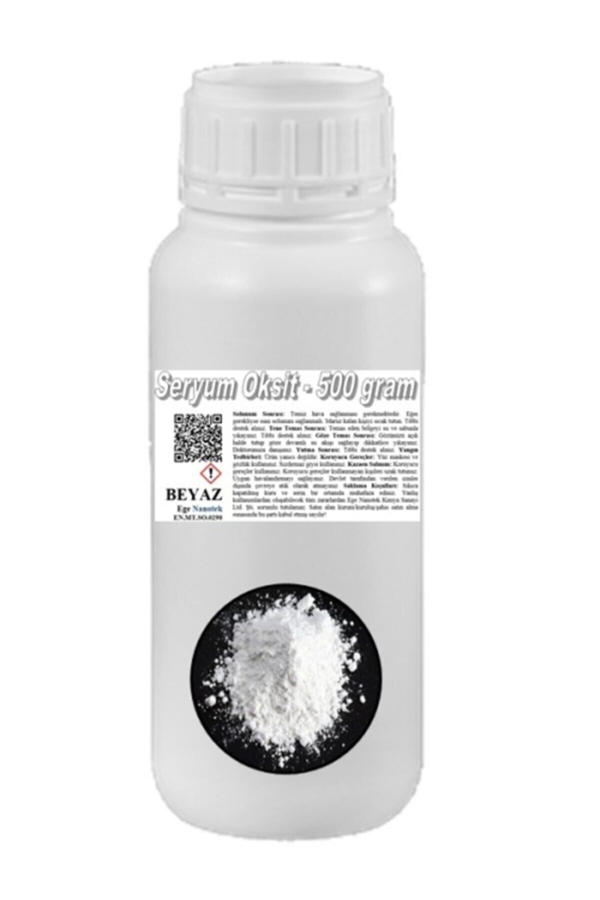 EGE NANOTEK Oto Cam Çizik Giderici Beyaz Seryum Oksit - 500 Gram