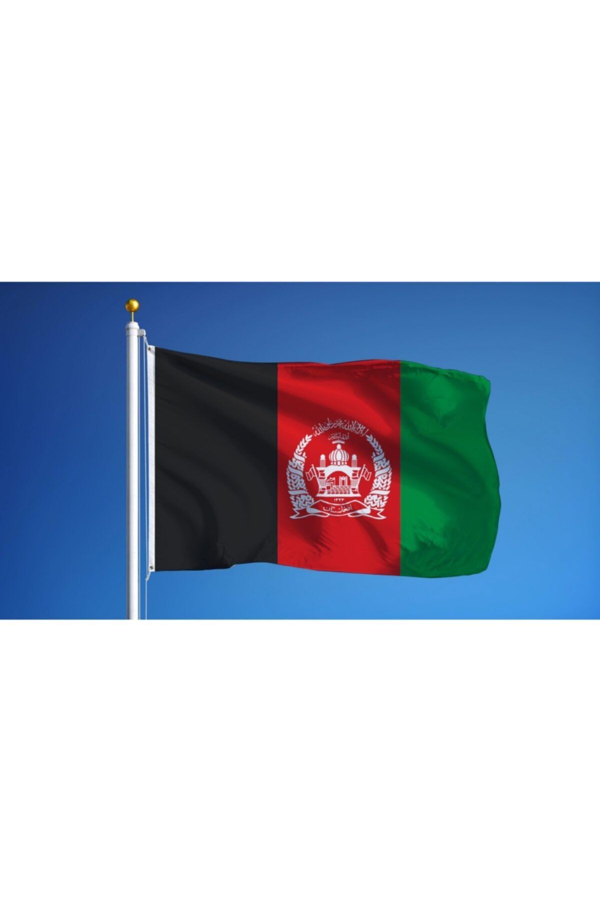 ÇELİKONLİNE Afganistan Gönder Bayrağı Raşel Kumaş (70 X 105 Cm)