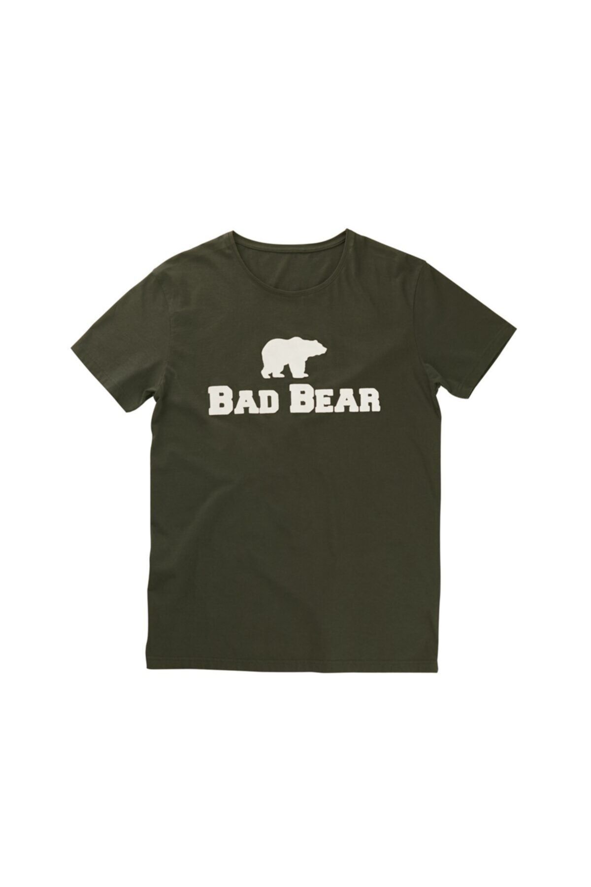 Bad Bear Erkek Haki Bisiklet Yaka Tişört