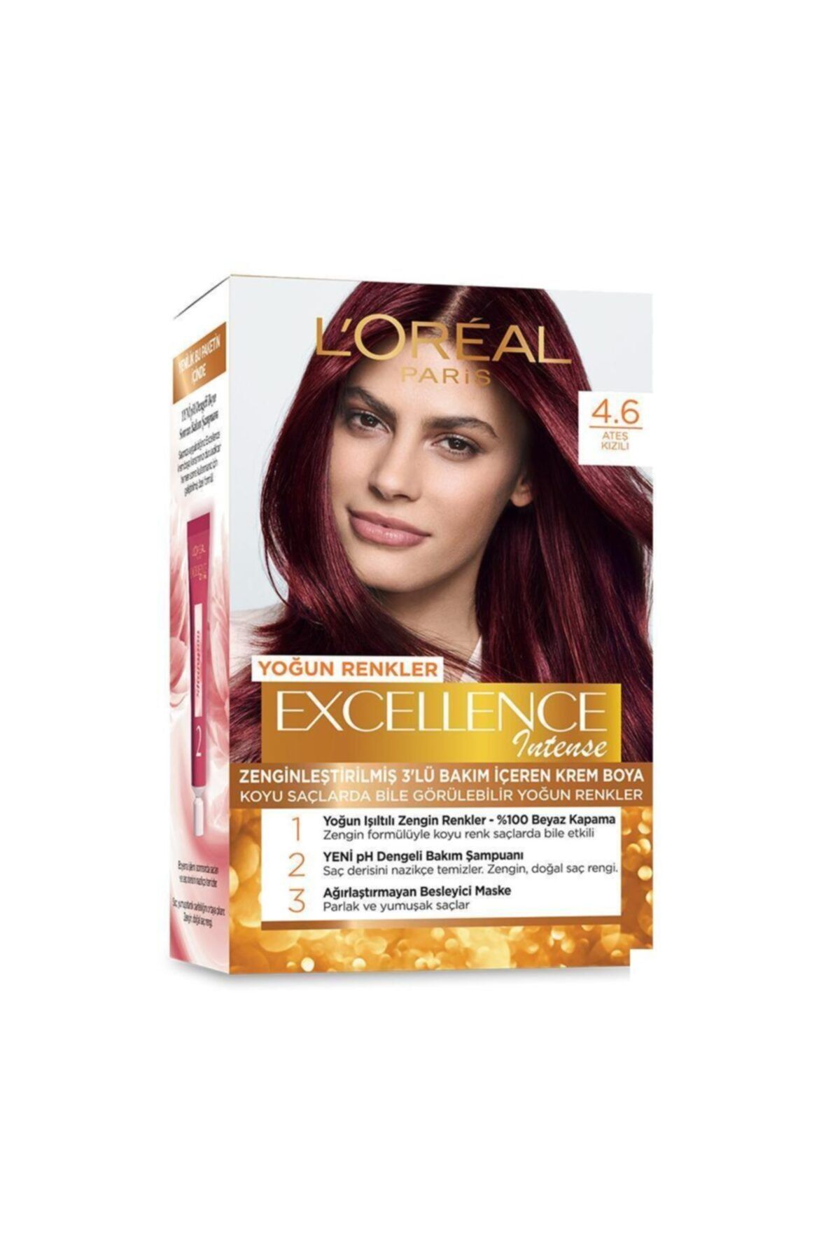 L'Oreal Paris Excellence Intense 4.6 Ateş Kızılı Saç Boyası.