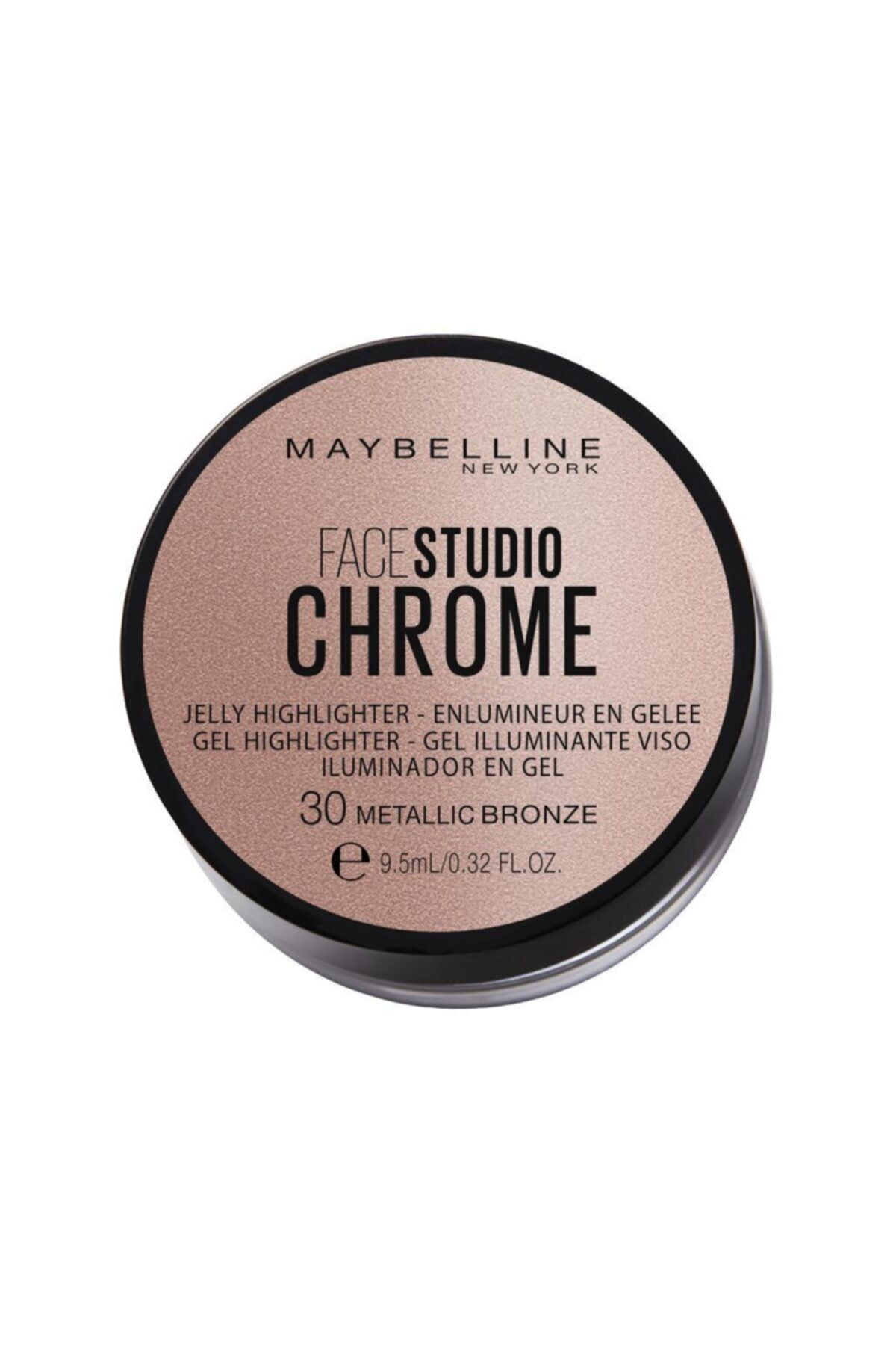 Maybelline New York Maybelline Face Studio Chrome Jel Aydınlatıcı 30 Metallic Bronze