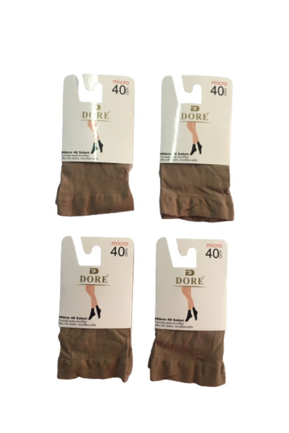 DORE Kadın Micro 40 Soket Bronz Çorap 4'lü