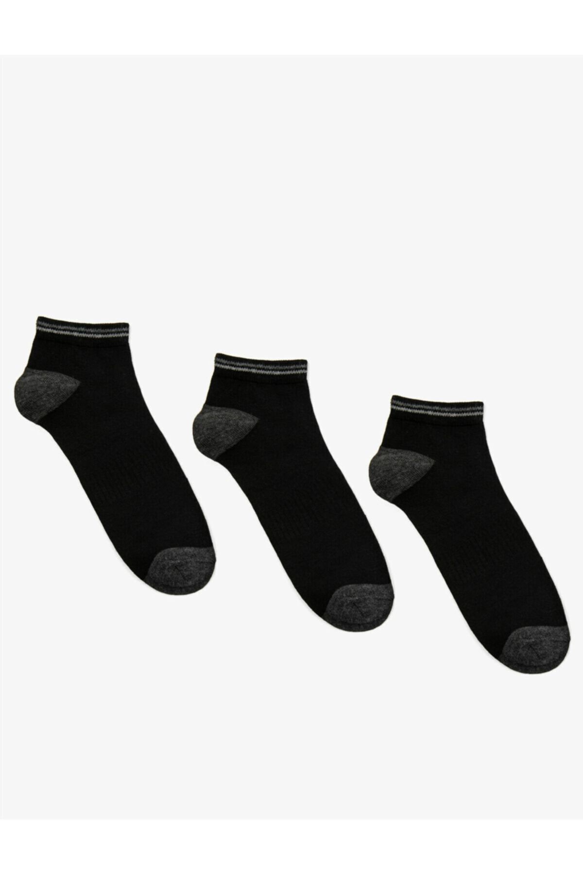 Koton Erkek Siyah Pamuklu Basic Çorap Seti