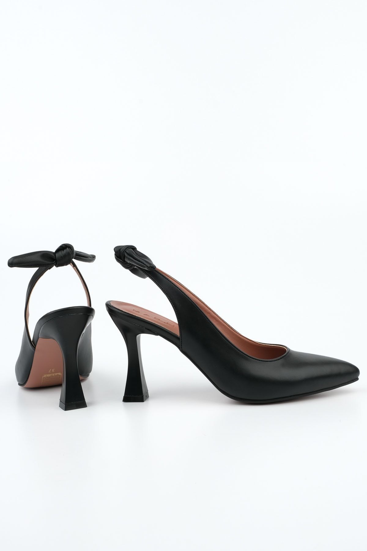 Marjin Kadın Siyah Stiletto Topuklu AyakkabıToven
