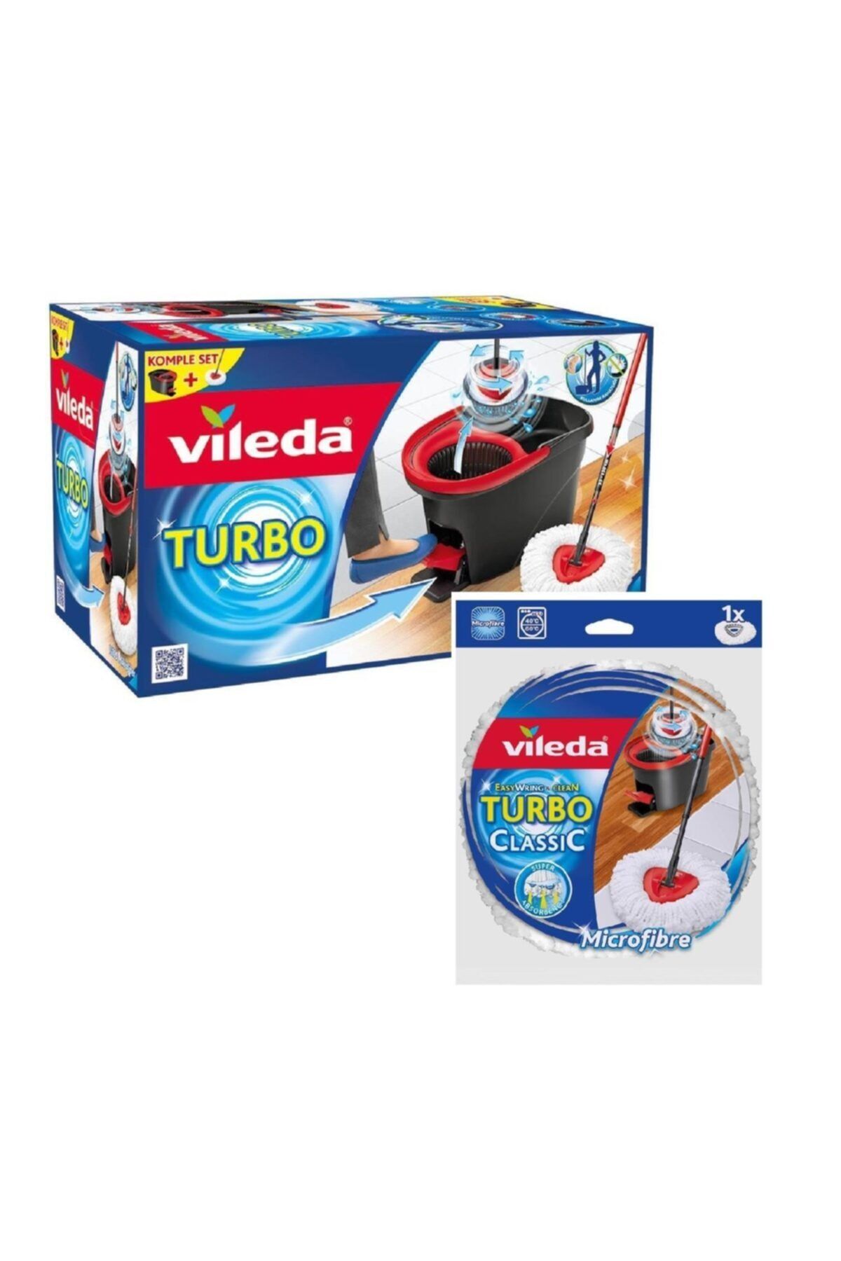 Vileda Vıleda Turbo Pedallı Temızlık Sıstemı + Vıleda Turbo Sıstem Paspas Yedek