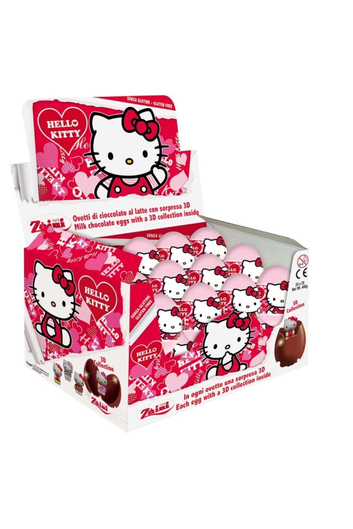 Zaini Hello Kitty Çikolatalı Süpriz Yumurta (paket 24 Adet )