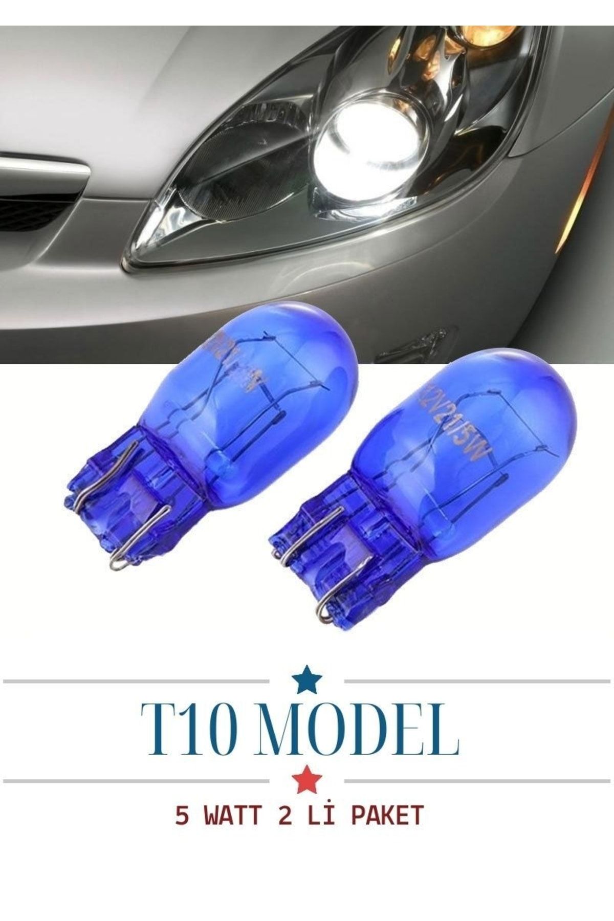 ModaCar T10 Model Beyaz Işık Park Ampülü Seti