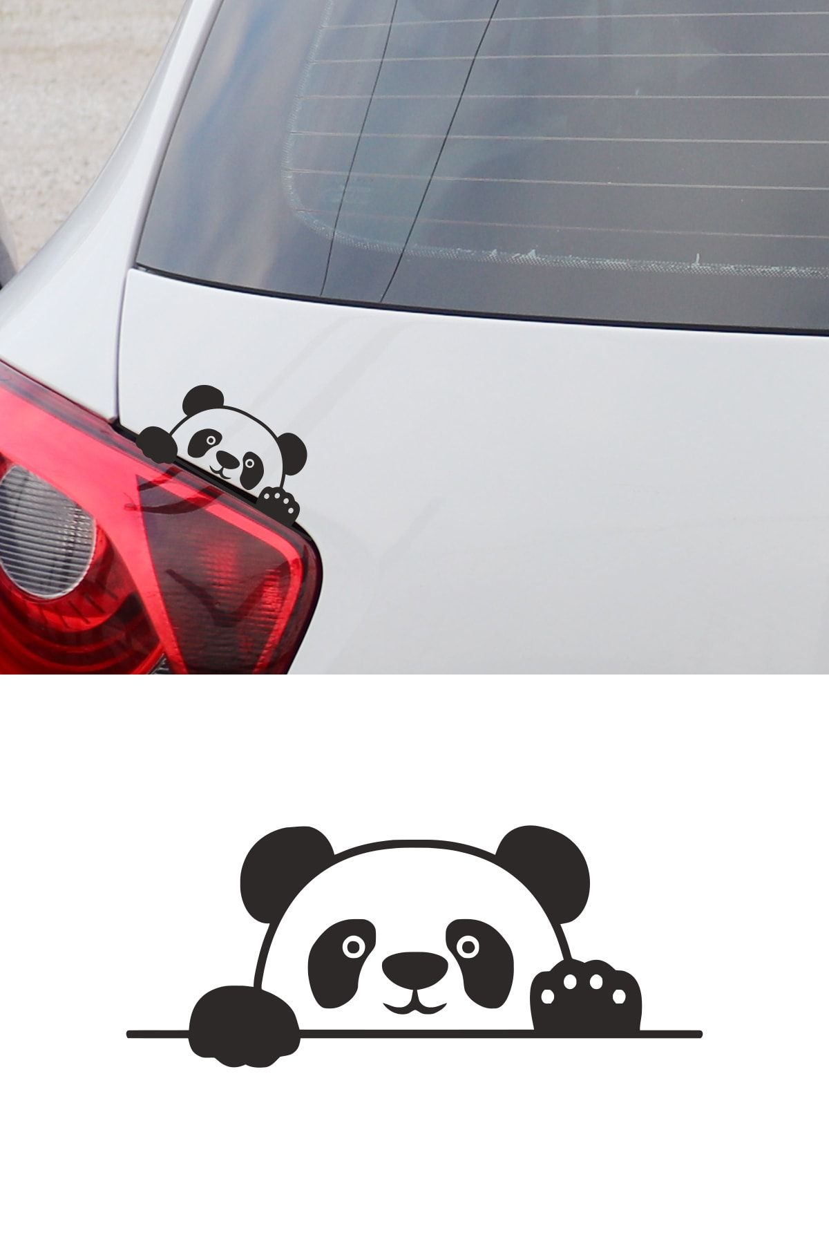 New Jargon Bagajdan Bakan Panda Sticker Etiket Çıkartma Pc Laptop Araba Oto Motor 20 Cm