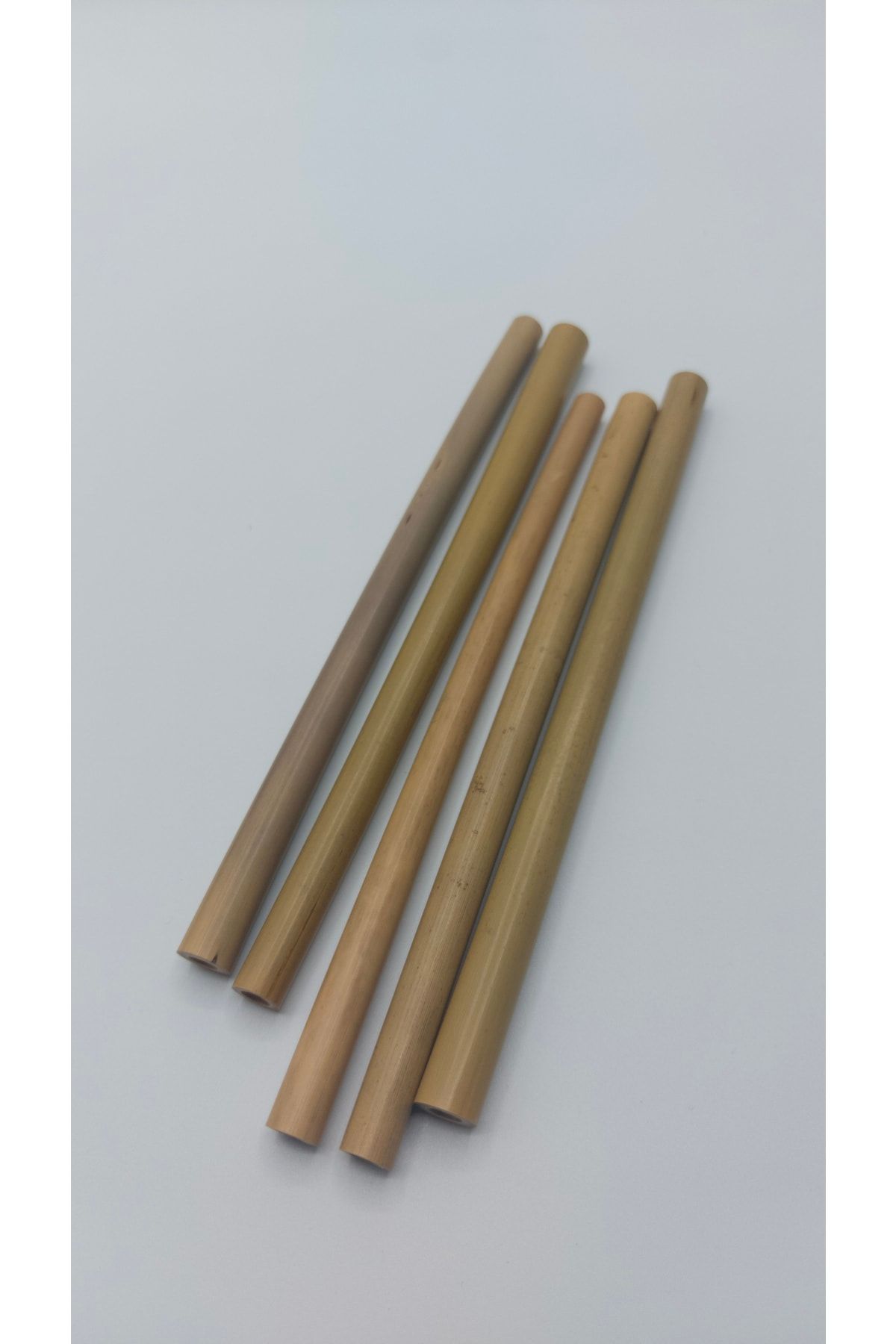 Pars % 100 Doğal Doğal Bambu Pipet 19 Cm 5 Adet-temizleme Telli-çevreyle Dost Doğal Pipet