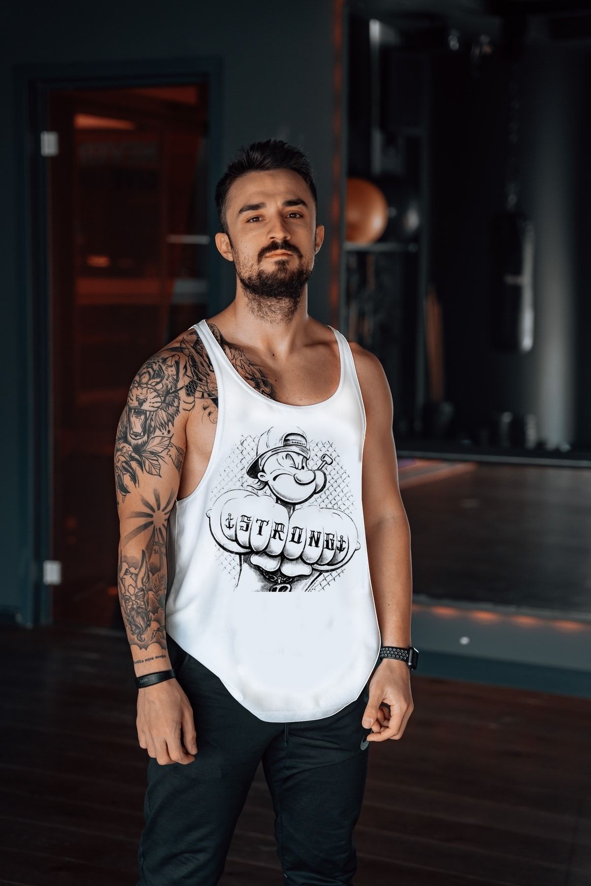 Freeyez Strong Reis Gym Fitness Tank Top Sporcu Atleti